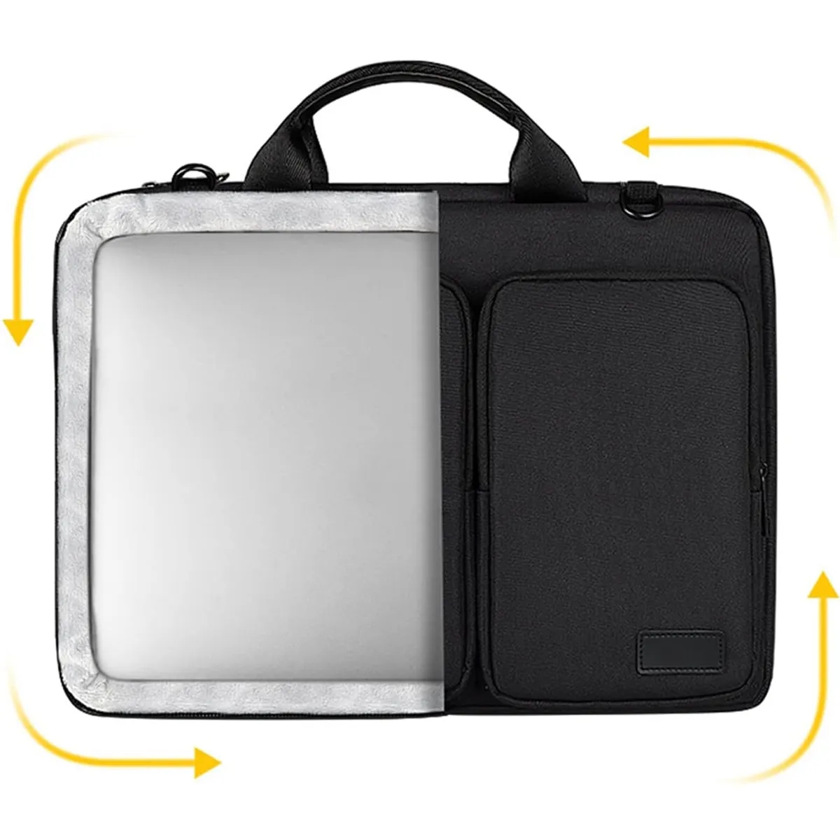 Business Briefcase Waterproof Shock-Resistant  Laptop Bag 7