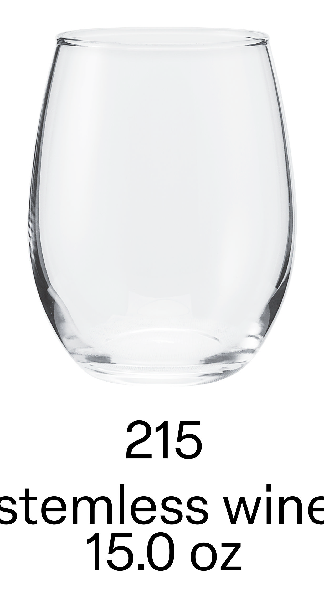15 oz stemless wine