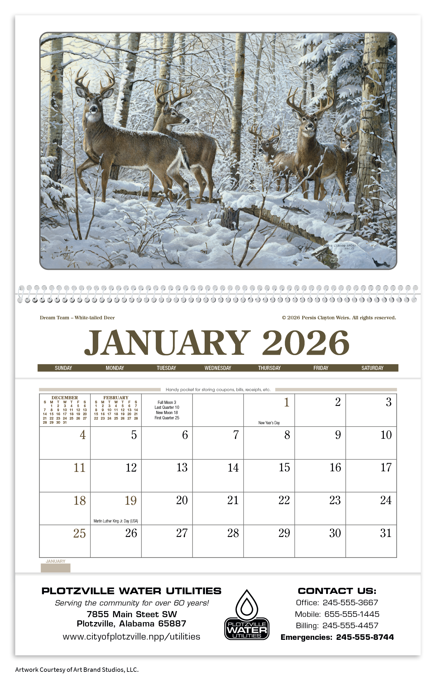 Triumph® Calendars Wildlife Art Pocket Calendar 57