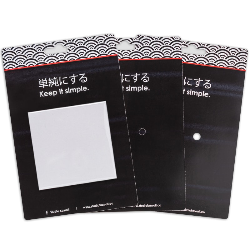 3" Square X 1 Button Packs 12