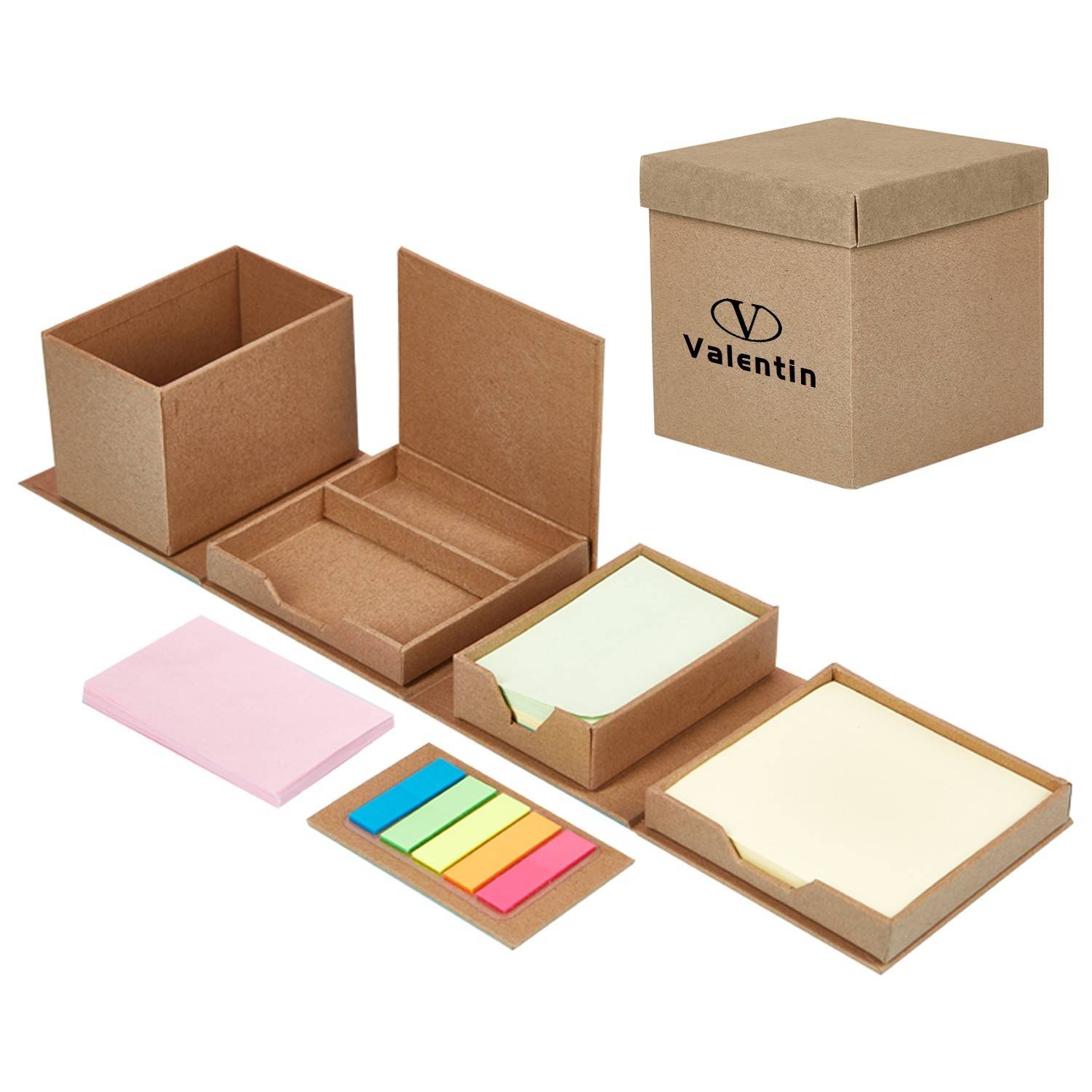 Square Folding Multifunctional Memo Box