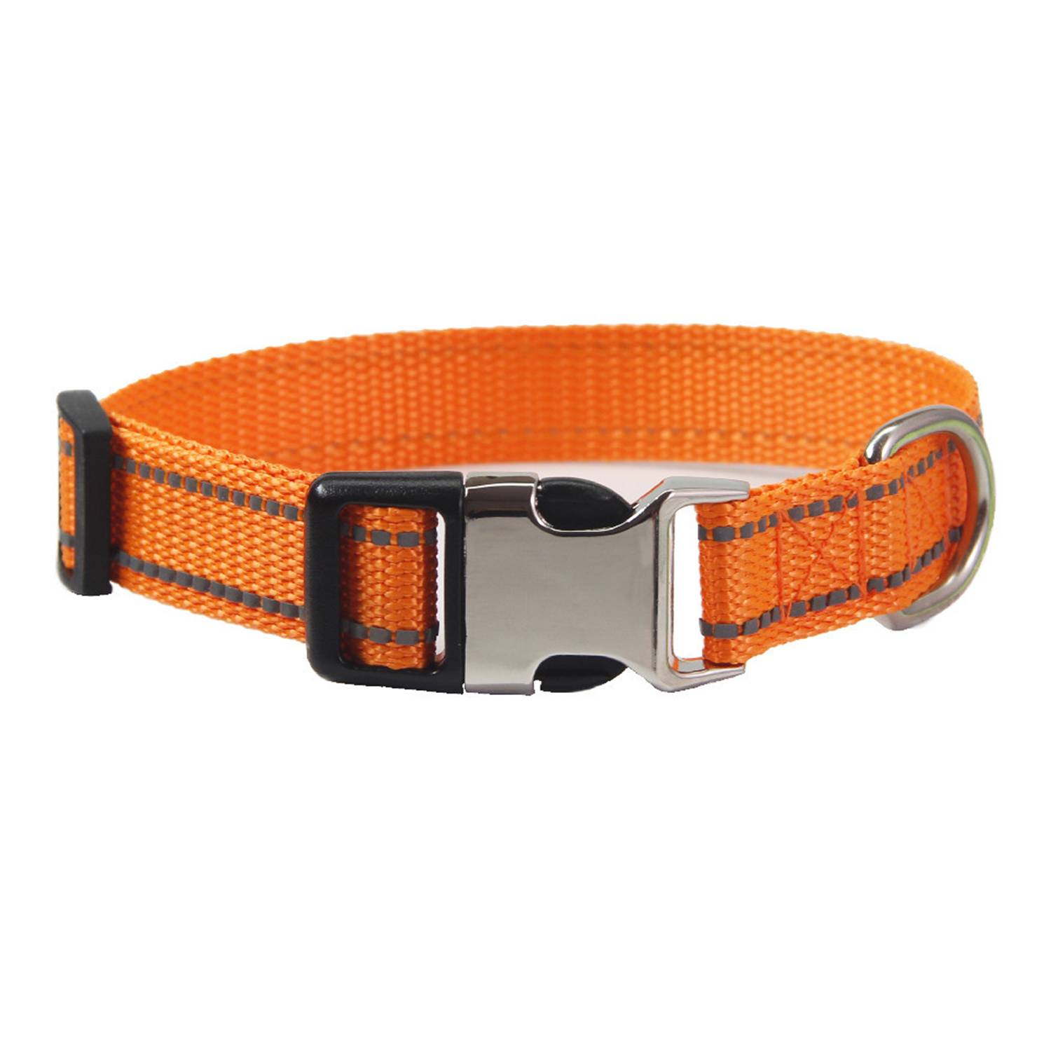 Reflective Dog Collar With Metal Buckle Quick Release 2