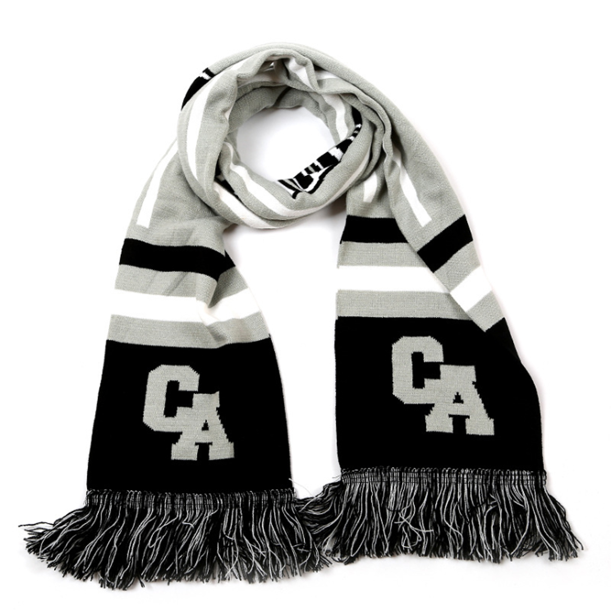 Winter Acrylic Knit Scarf With Tassel 2