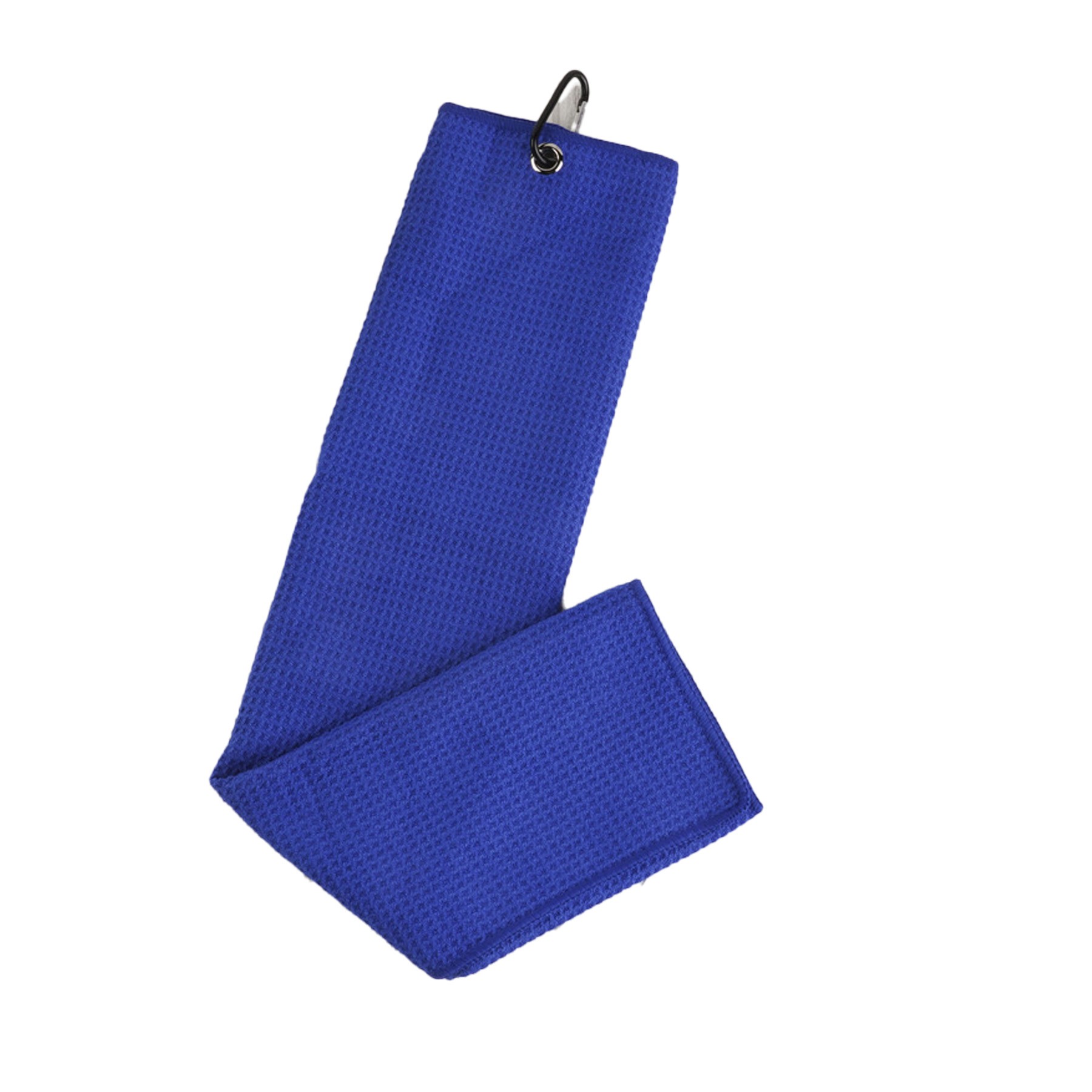 Tri-Fold Waffle Microfiber Golf Towel w/Carabiner 6