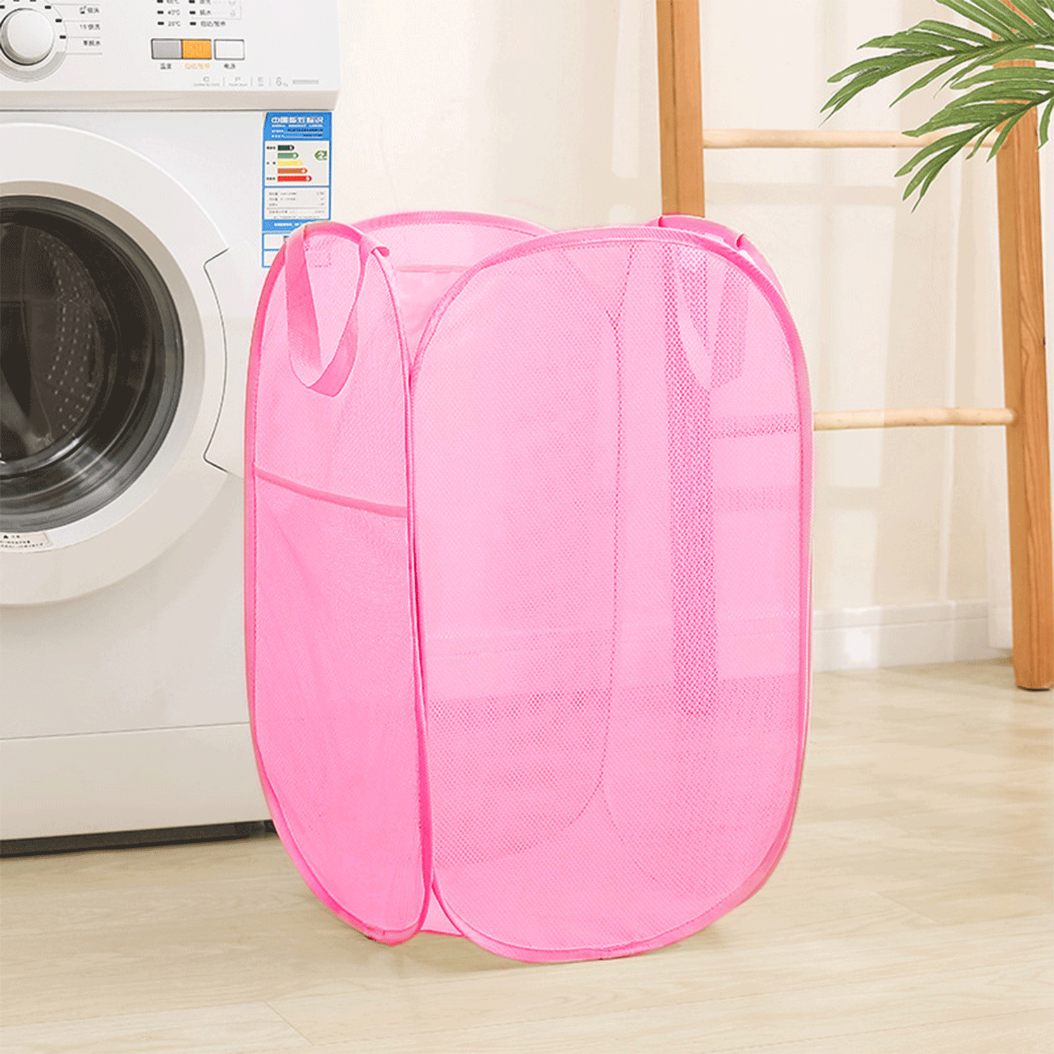 Foldable Pop Up Breathable Mesh Dirty Clothes Laundry Basket 18