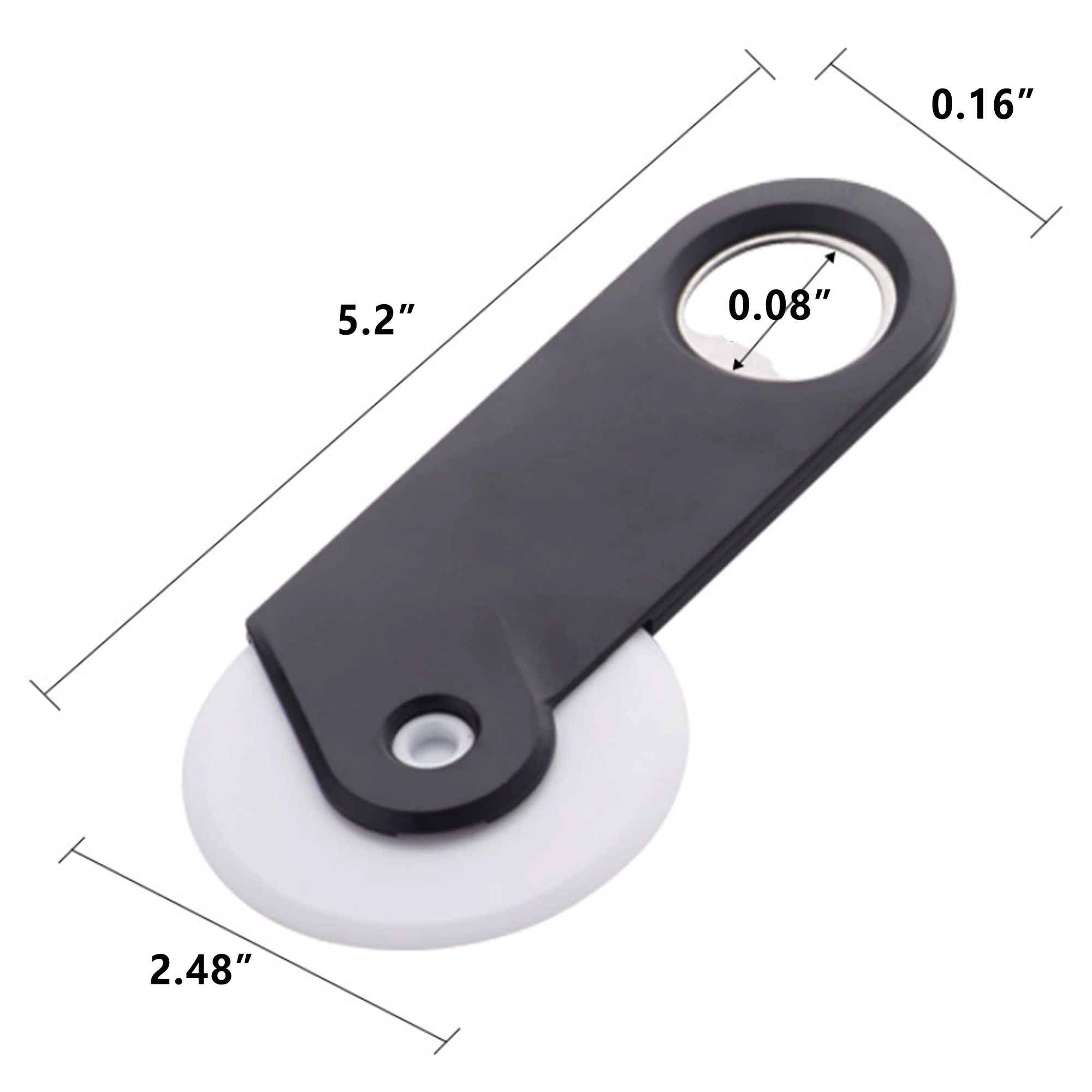 Plastic Pizza Cutter w/Bottle Opener 3