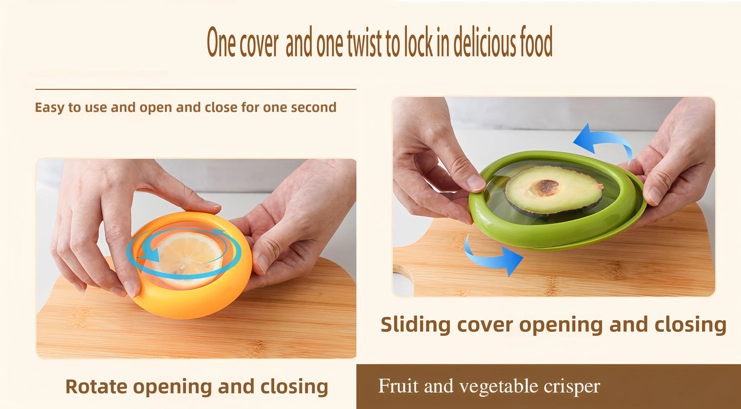 Wholesale Avocado Storage Containers Custom Logo Airtight Food Saver Box 4