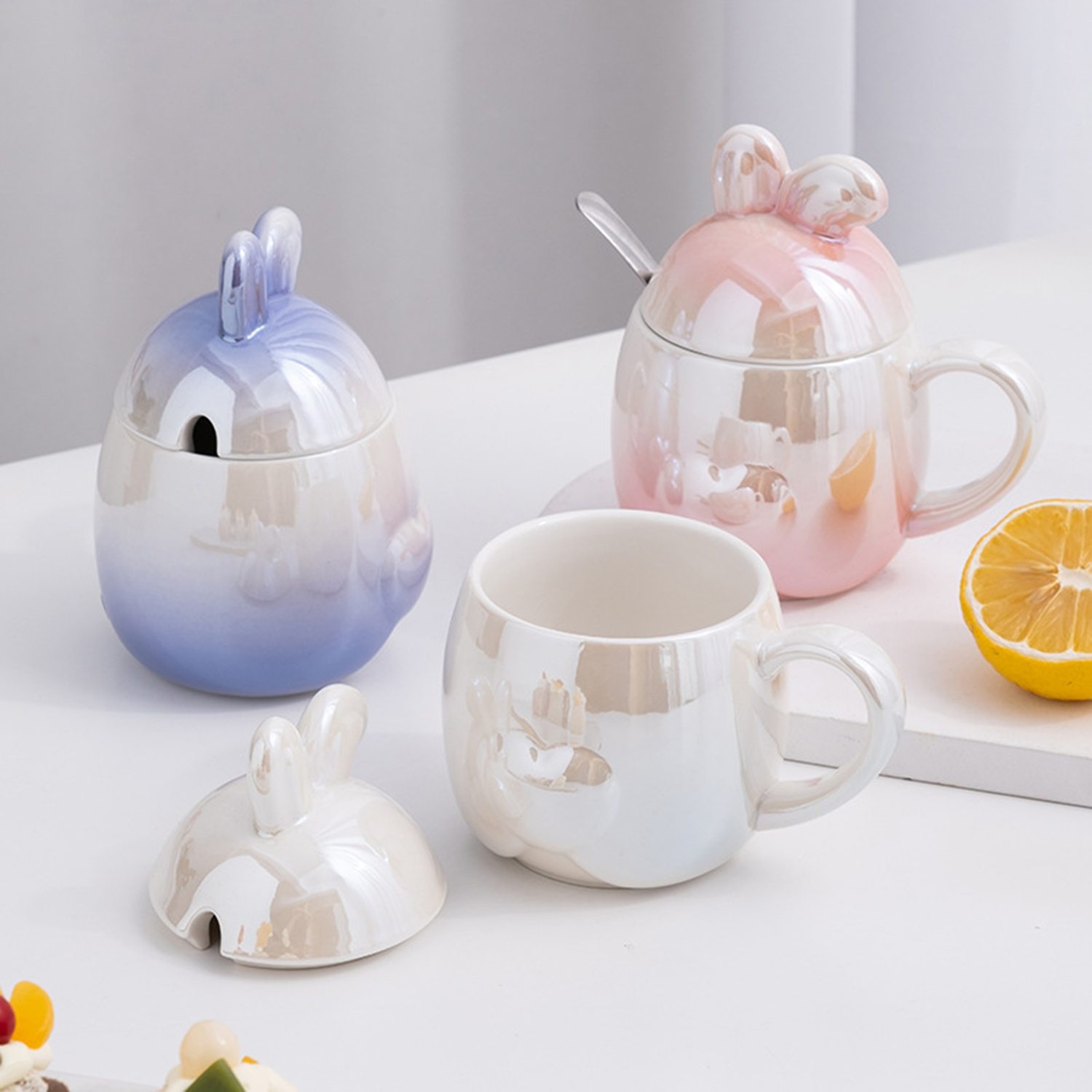 10.1Oz Bunny Rabbit-Shaped Ceramic Coffee Mug 2