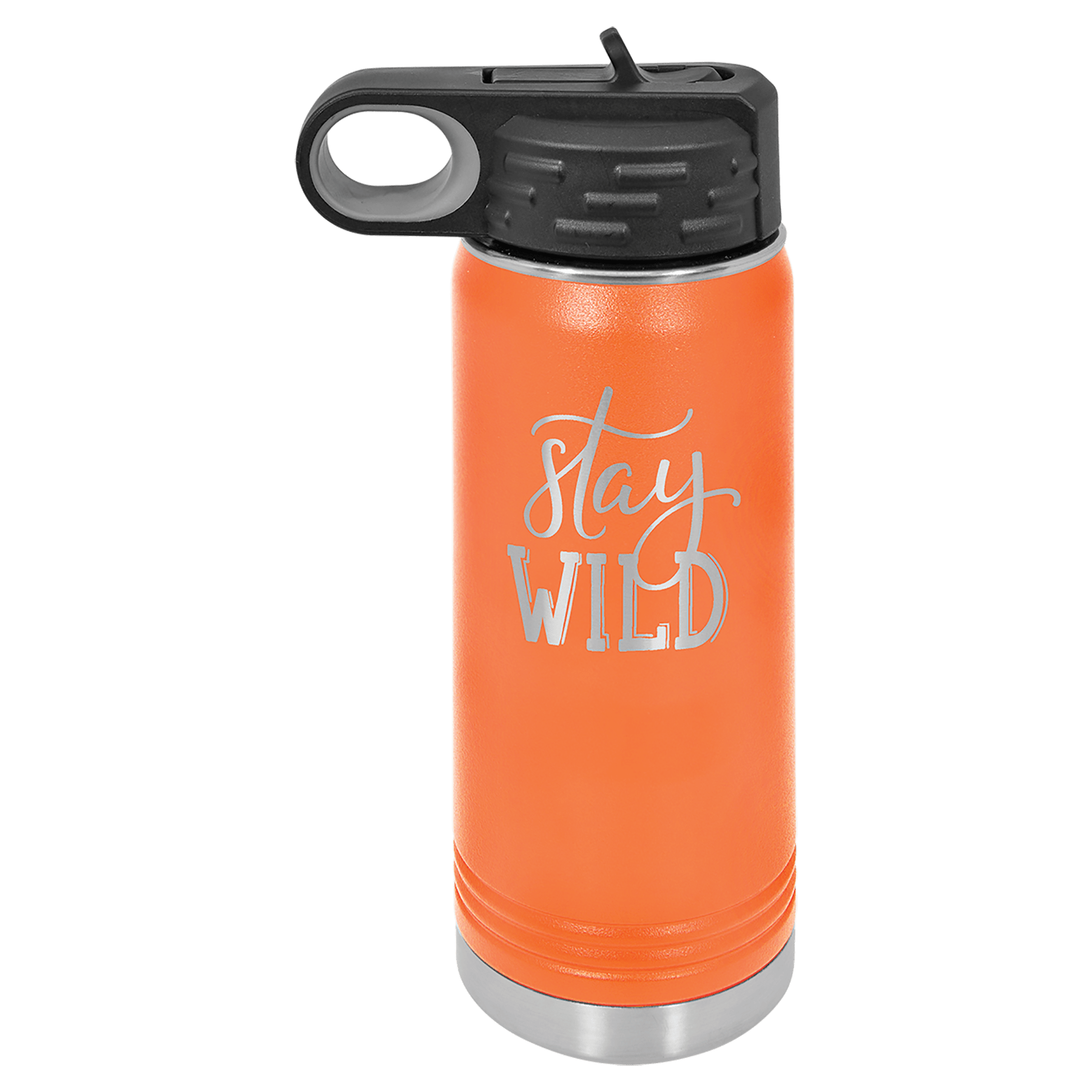 20 oz. Orange Laser Engraved Polar Camel Water Bottles 1
