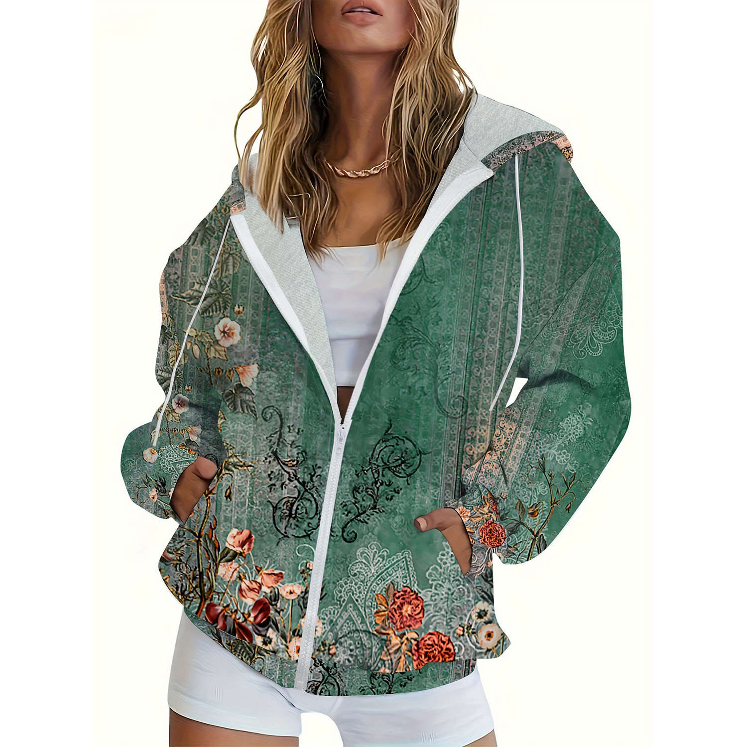 Winter Women's Zip-Up Casual Hoodie Jacket 9
