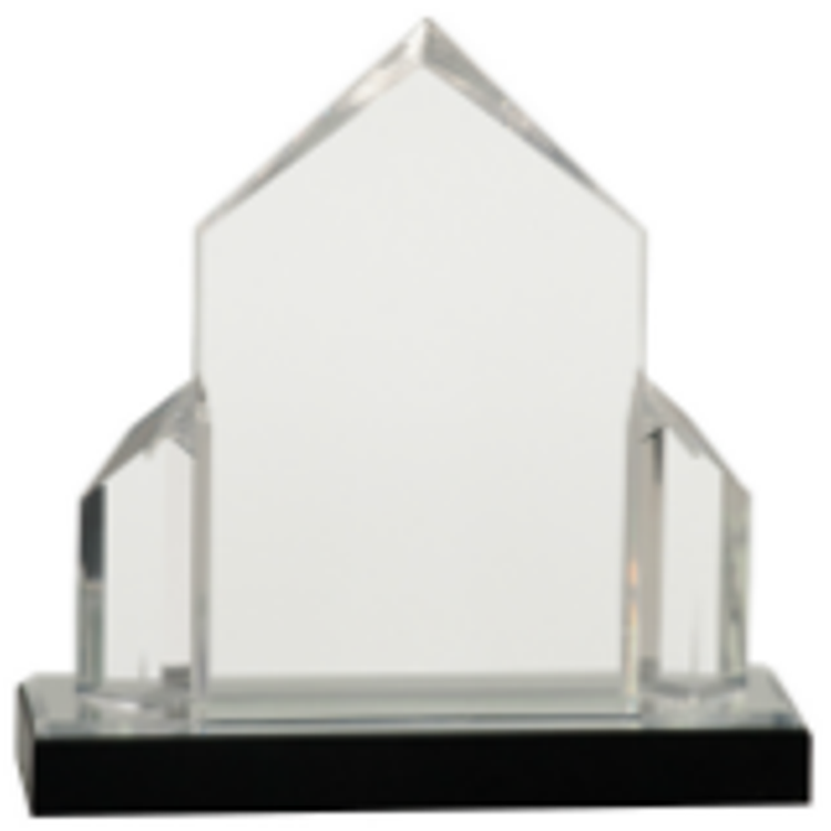 7" x 7" Silver Jewel Post Impress Award