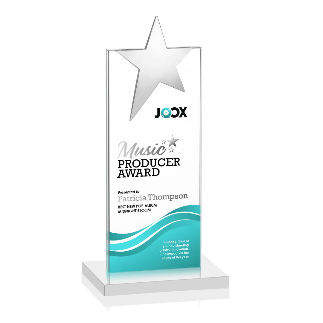 Bryanston Chrome Star VividPrint™ Award - White 3