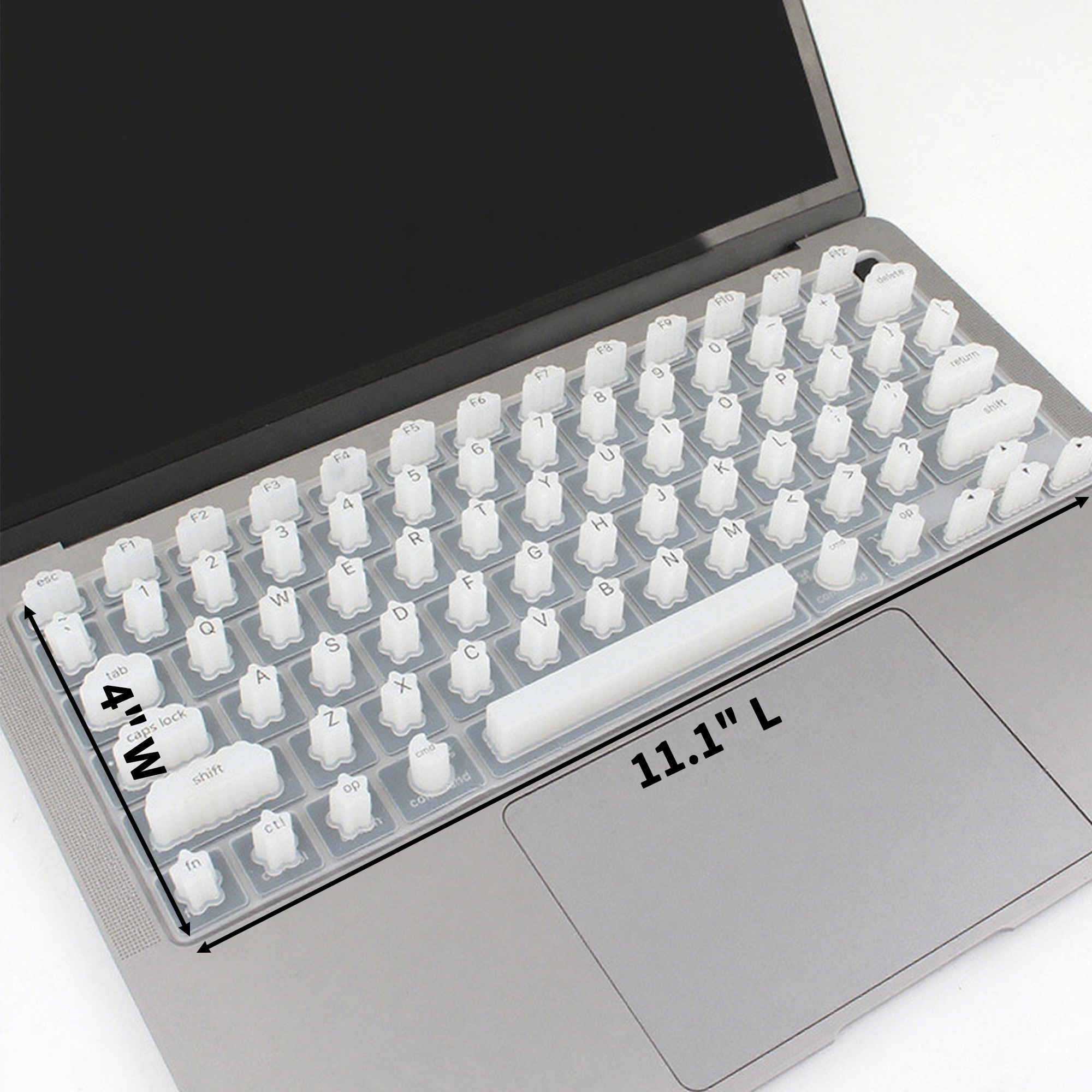 Silicone Keyboard Cover For Manicure Care 11.1" Length X 4" Width 6