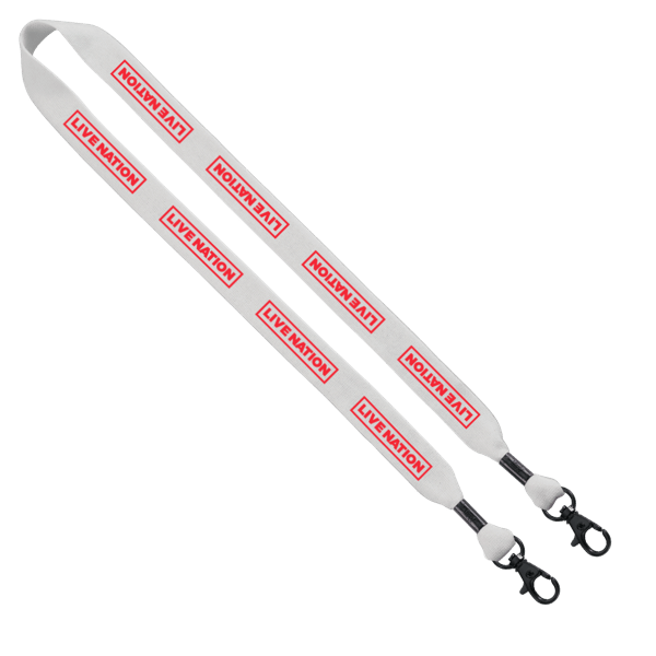 3/4" Cotton Double Lobster Clip Lanyard 46