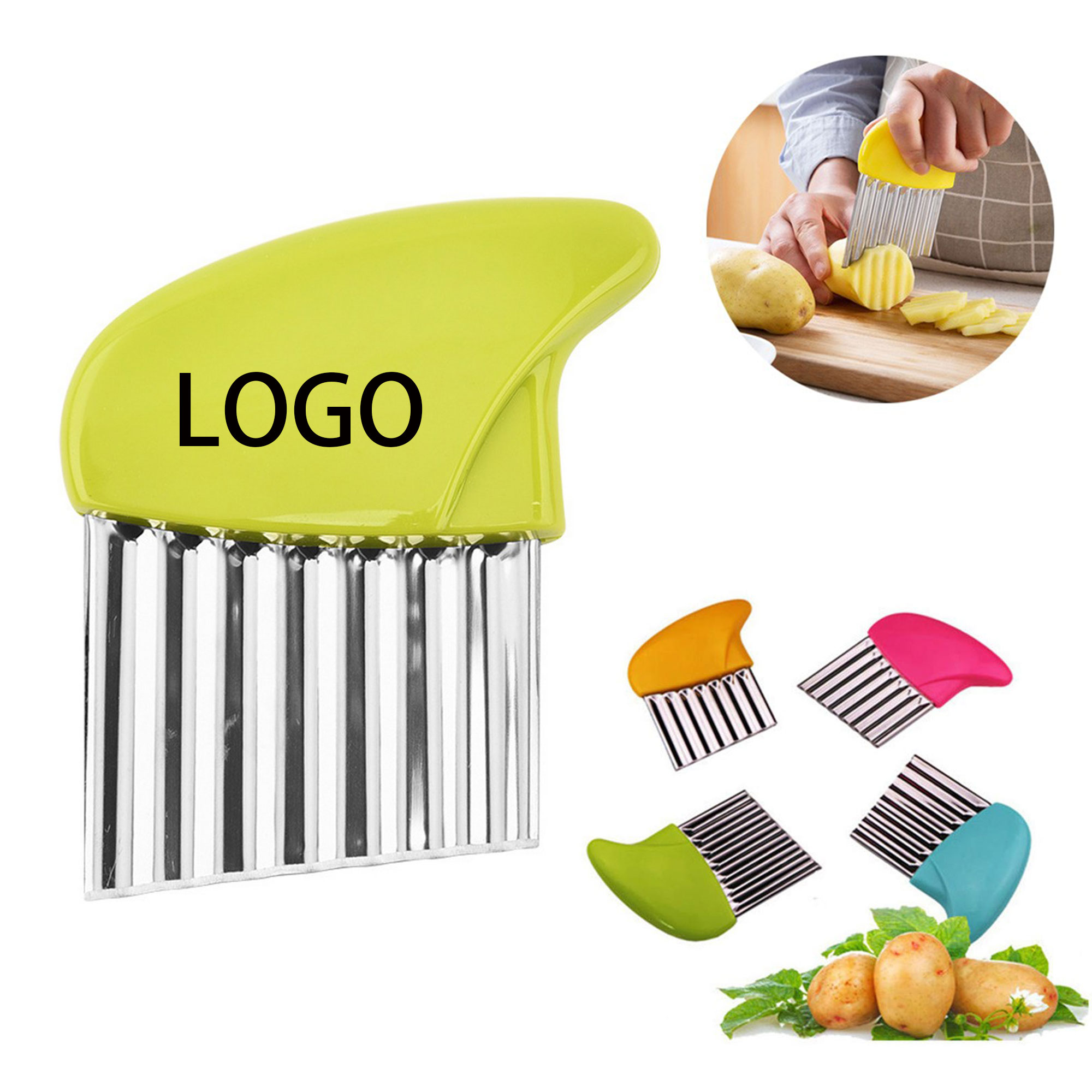 Stainless Steel Waffle Fry Cutter Potato Slicer 2