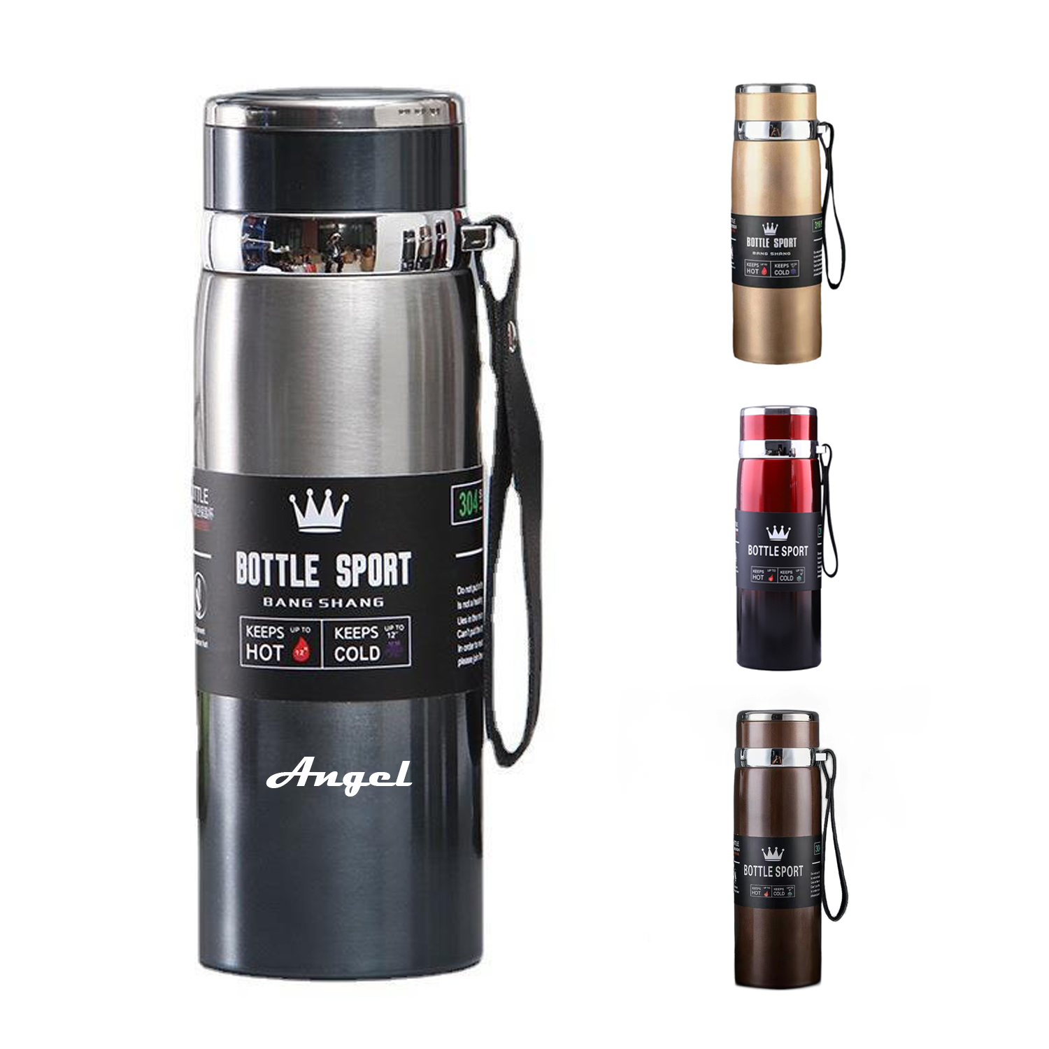 35 OZ Stainless Steel Insulated Water Bottle, custom water bottle with logo imprint 1