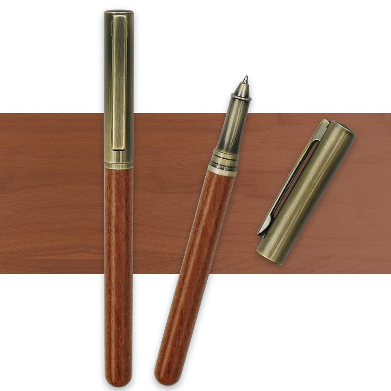 Custom Wood Ballpoint Solid Brass Pens 4