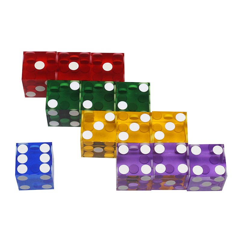 Acrylic Right Angle Roll Dice 4