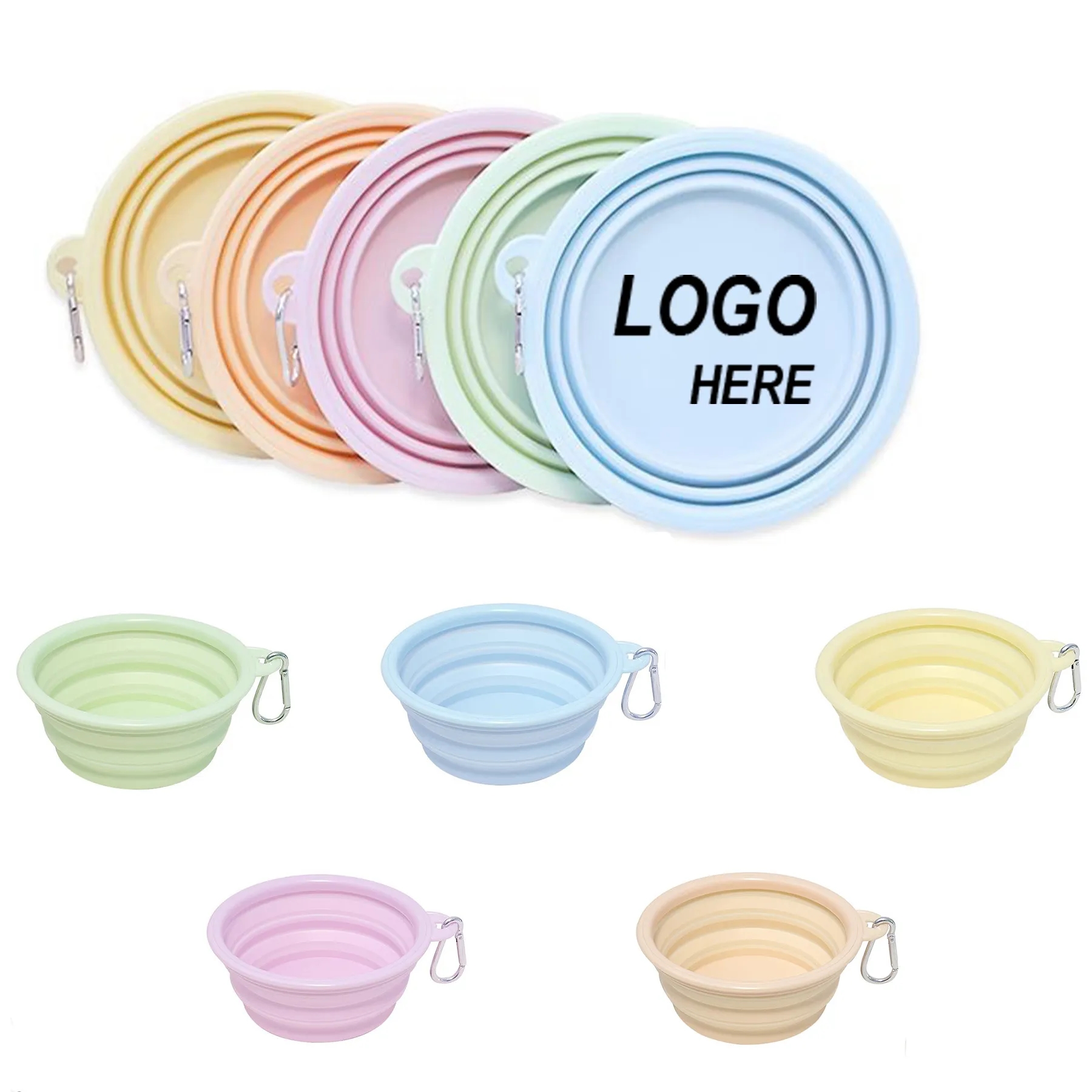 Collapsible Pet Bowl With Carabiner 2