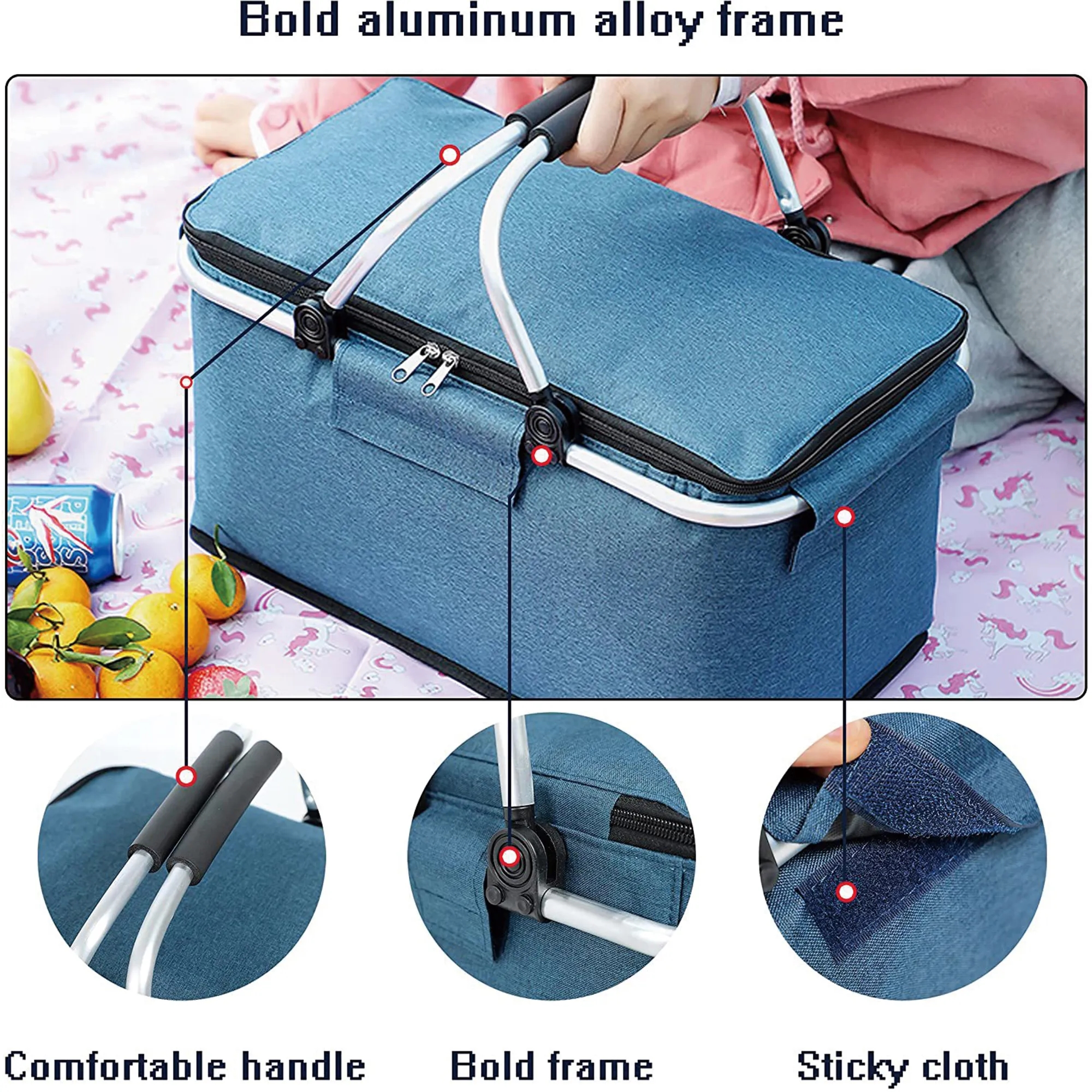 Insulated Foldable Picnic Basket 2