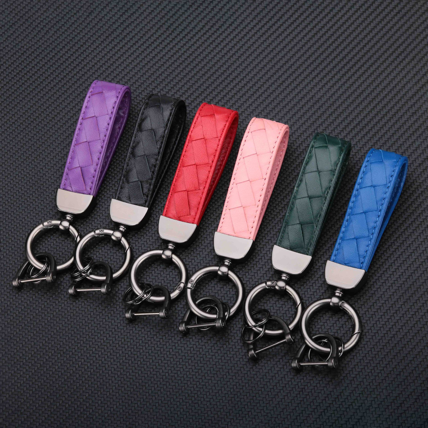 Pu Leather Wristband Keychain 3