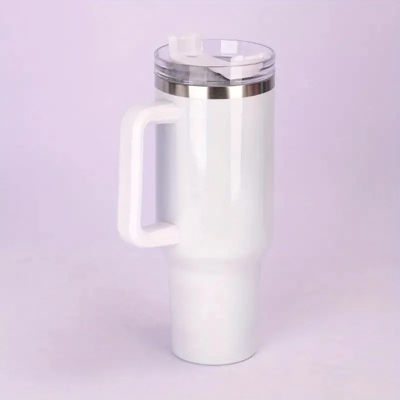 40oz Portable Rainbow Gradient Car Tumbler With Handle Straw 20