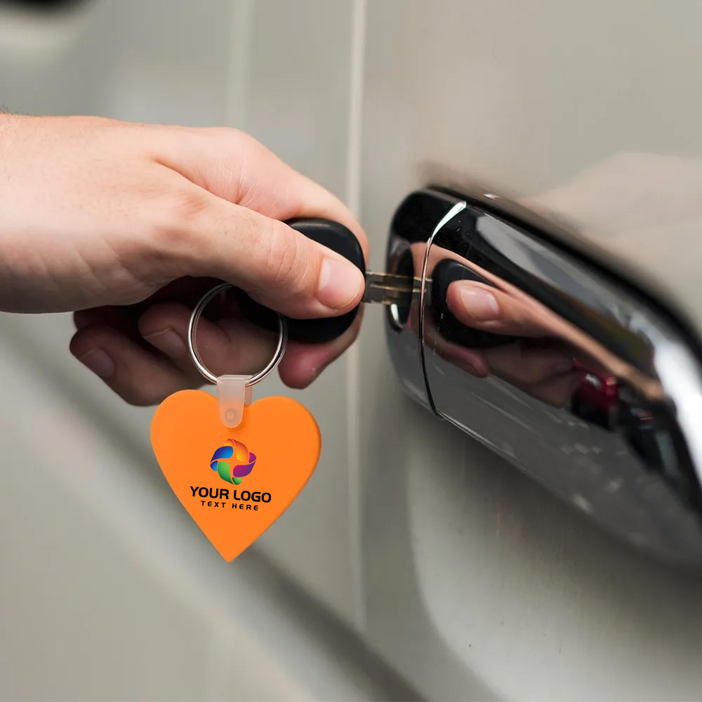 Custom Heart Shaped Silicone Key Tag 22