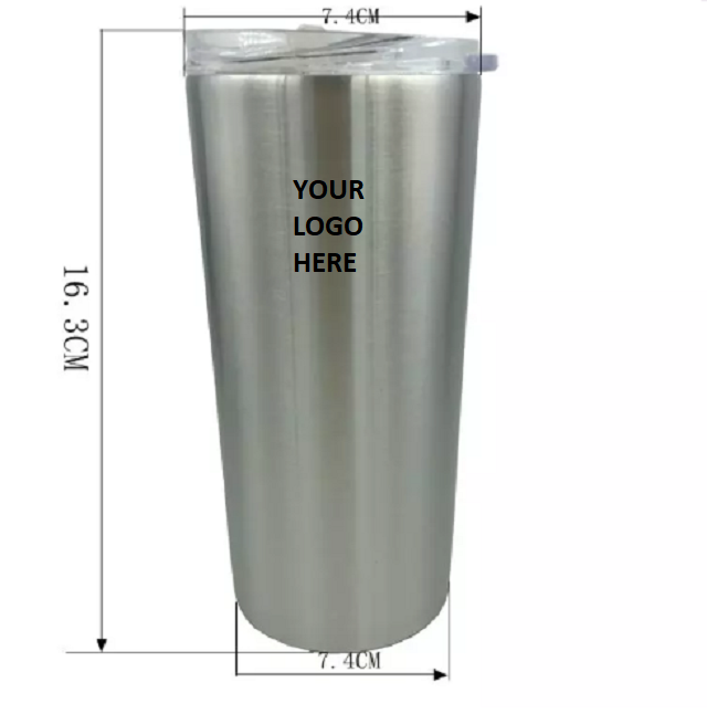 Straight Cup Stainless Steel Tumbler with Lid 16 oz 2