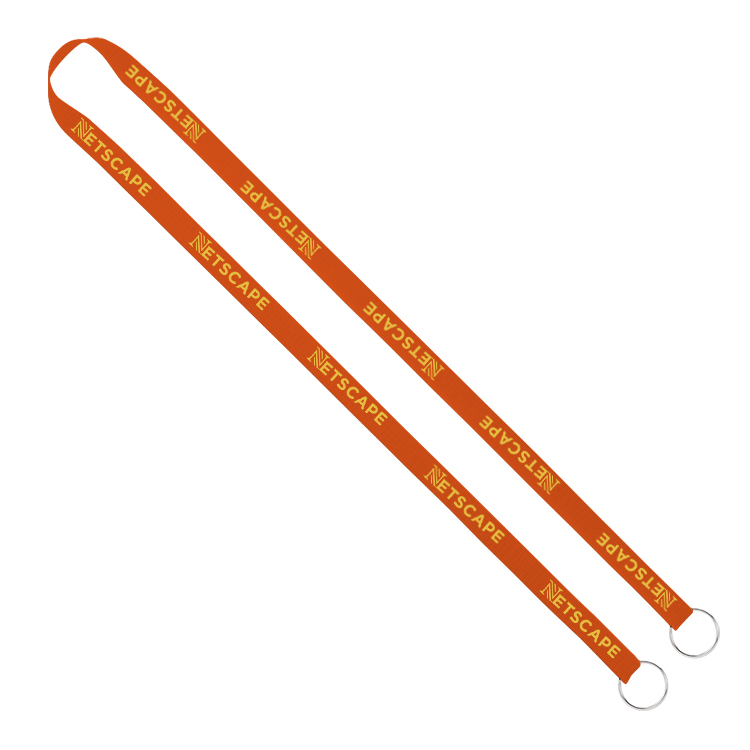 1/2" Screen Printed Lanyard with Double Clips 3