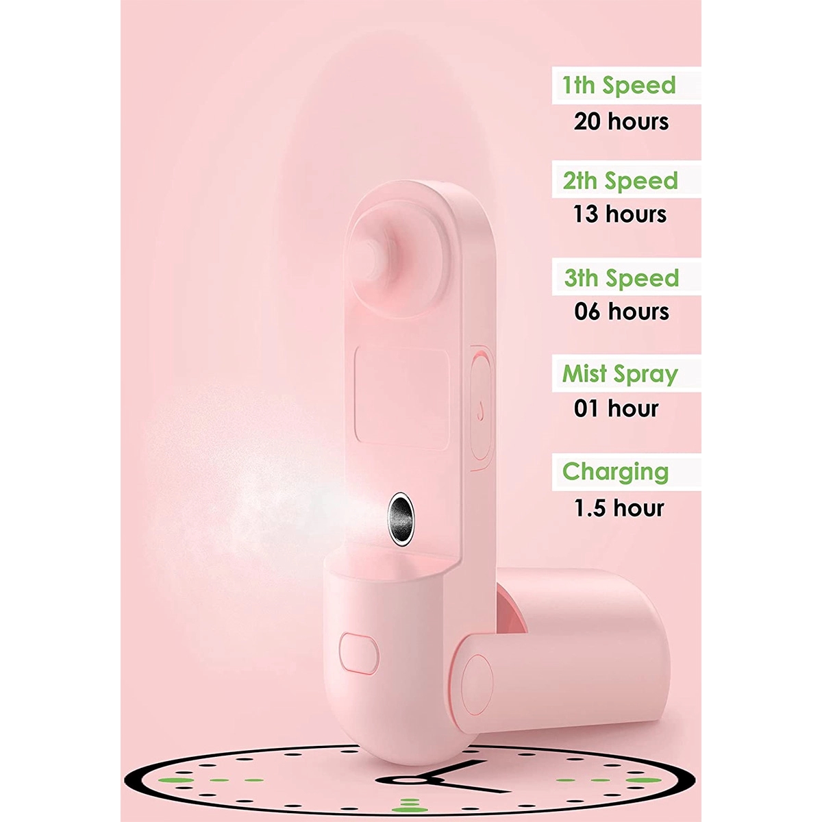3 In 1Handheld Misting Fan 5