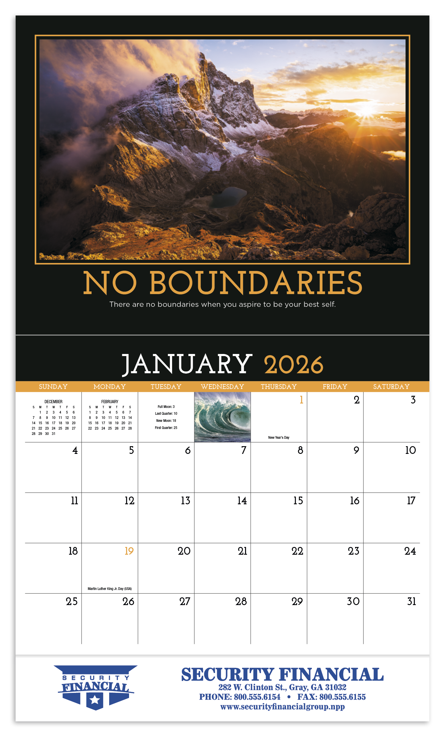 HotLine® Products Motivation Appointment Calendar (Motivational Quotes) - Stapled 10