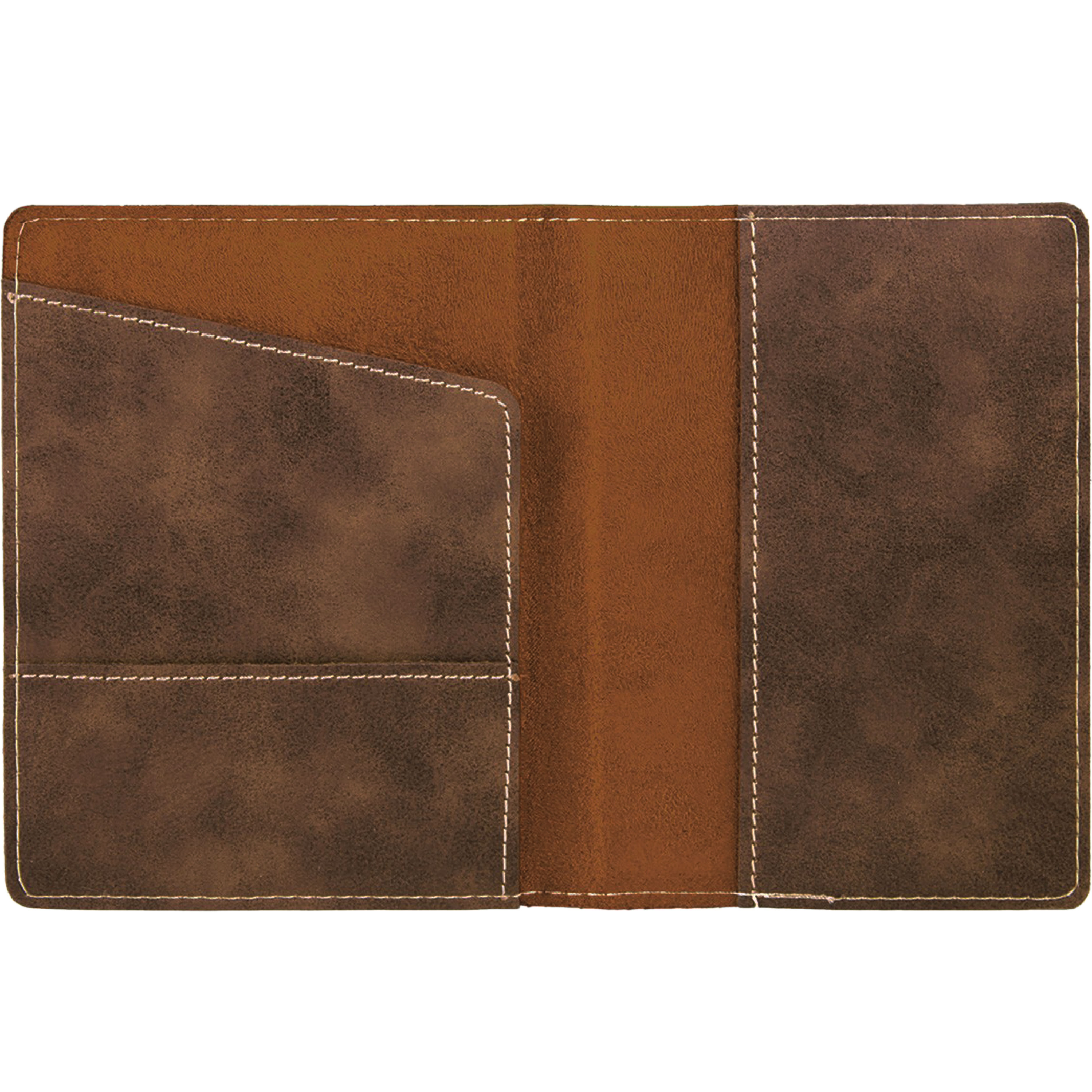 Rustic/Gold Leatherette Passport Holder 7