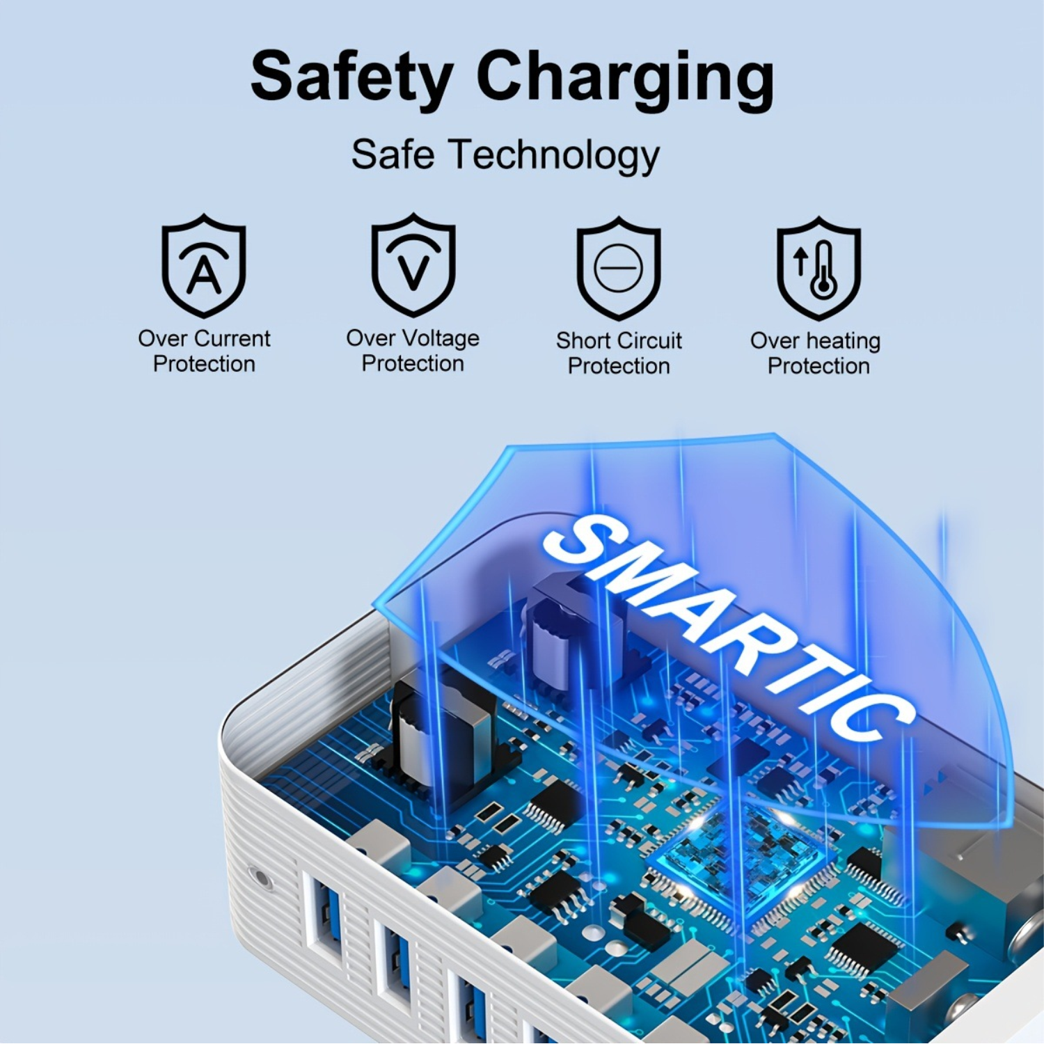 Desktop 6-Port USB Charging Station 8