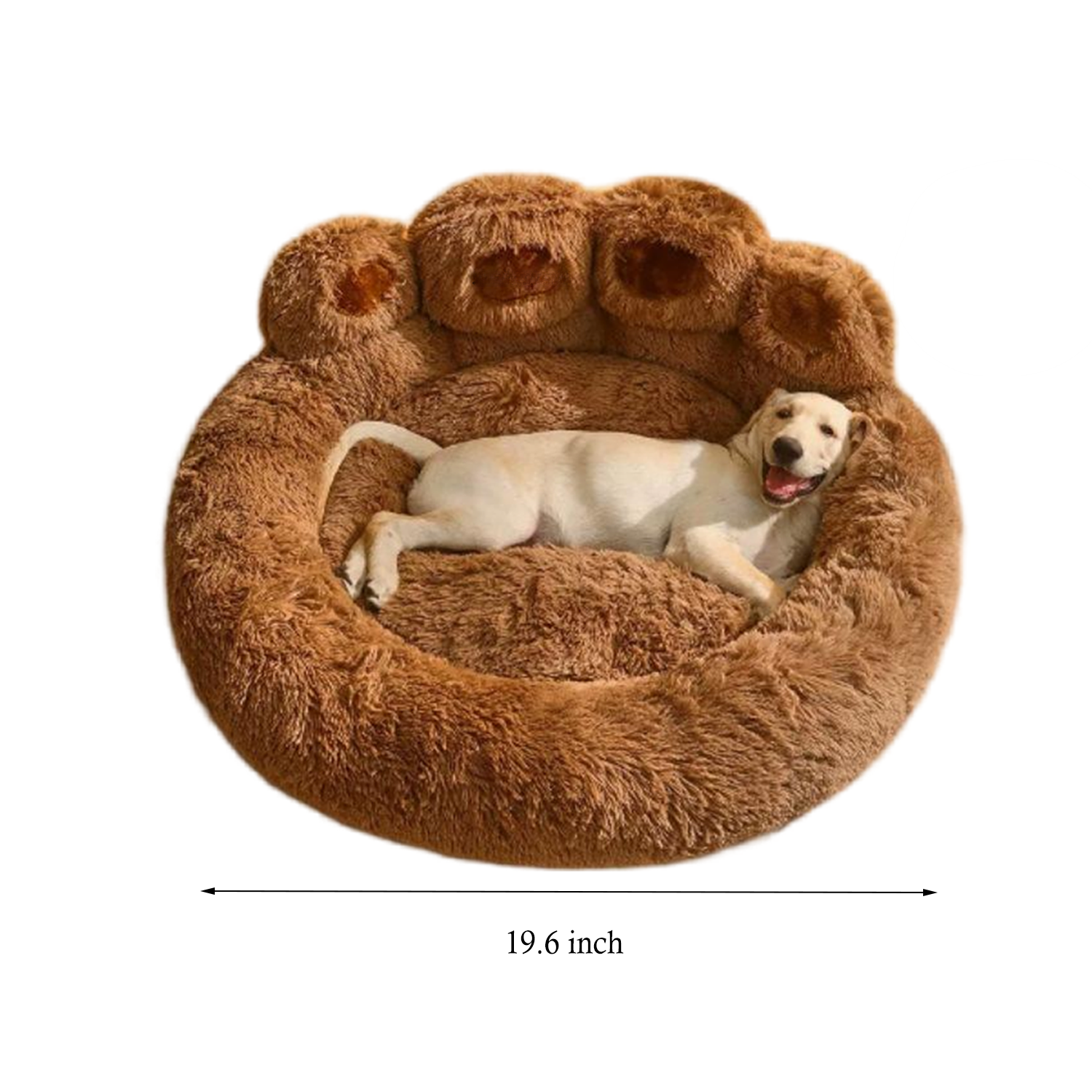 Paw Shape Long Plush Seasons Warm Cozy Pet Cat Dog Bed 3
