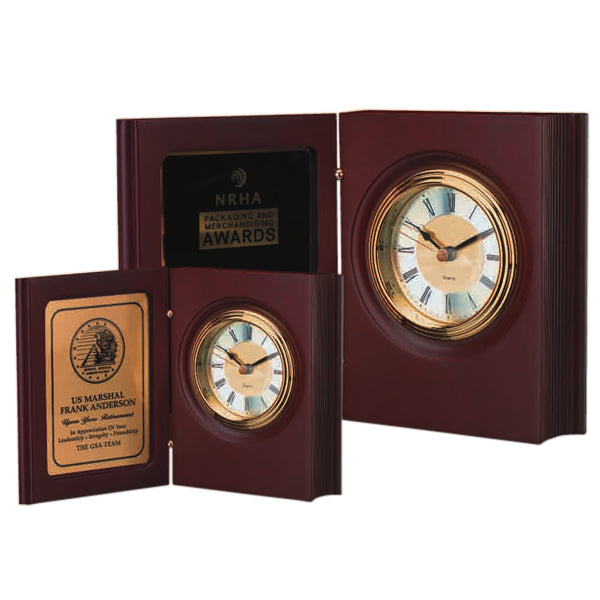 Rosewood Book Clock 3
