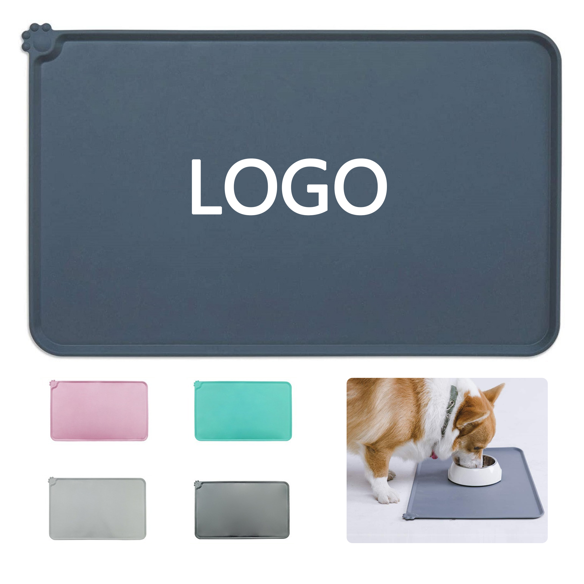 Waterproof Silicone Pet Feeding Mat BPA Free 1