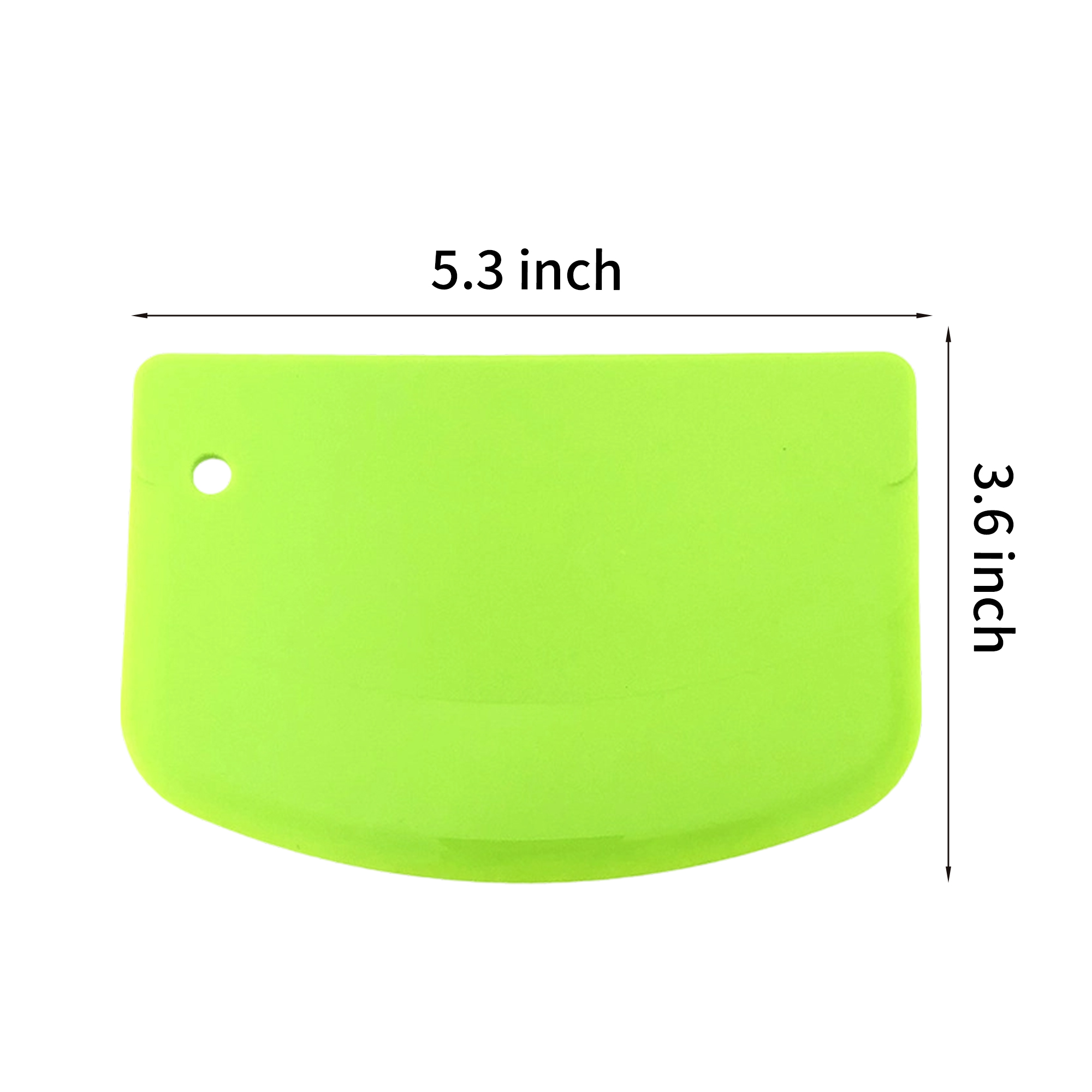Food Grade PP Dough Scraper 5.3" Length x 3.6" Width 8
