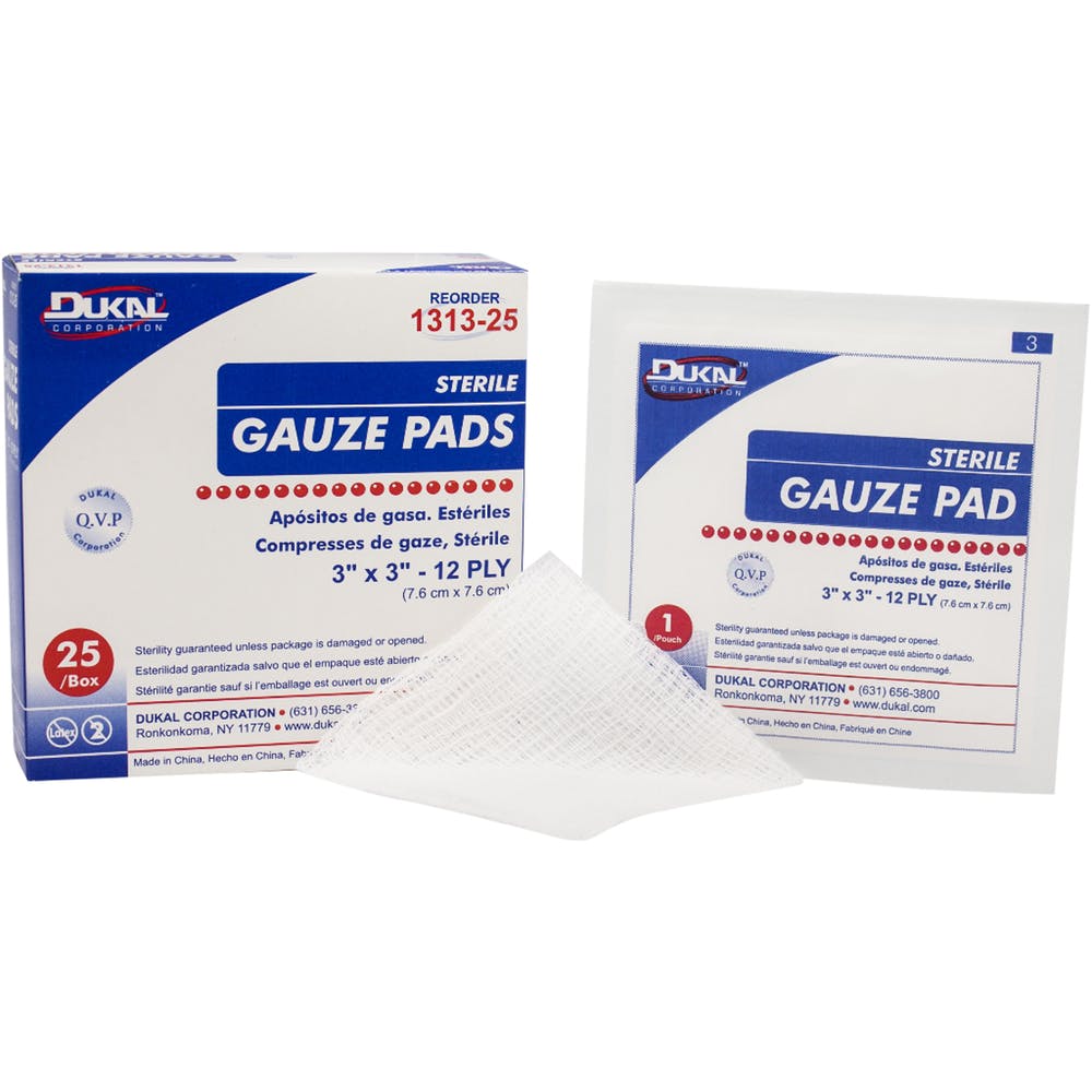 Sterile Gauze Pads - 3" x 3" 12-Ply 25 Pack 1