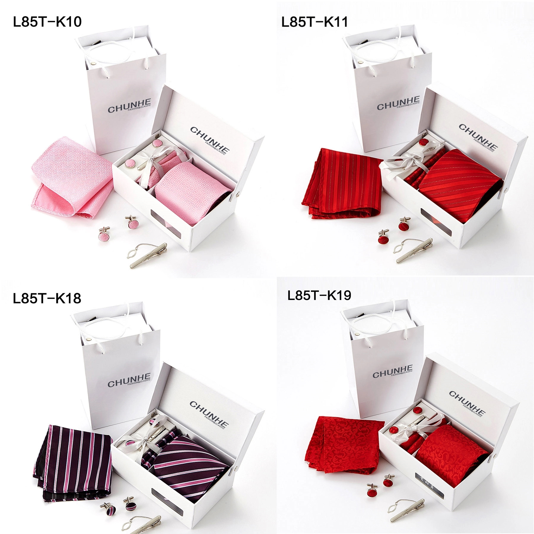 6 Piece Classic Men's Necktie Gift Set 10