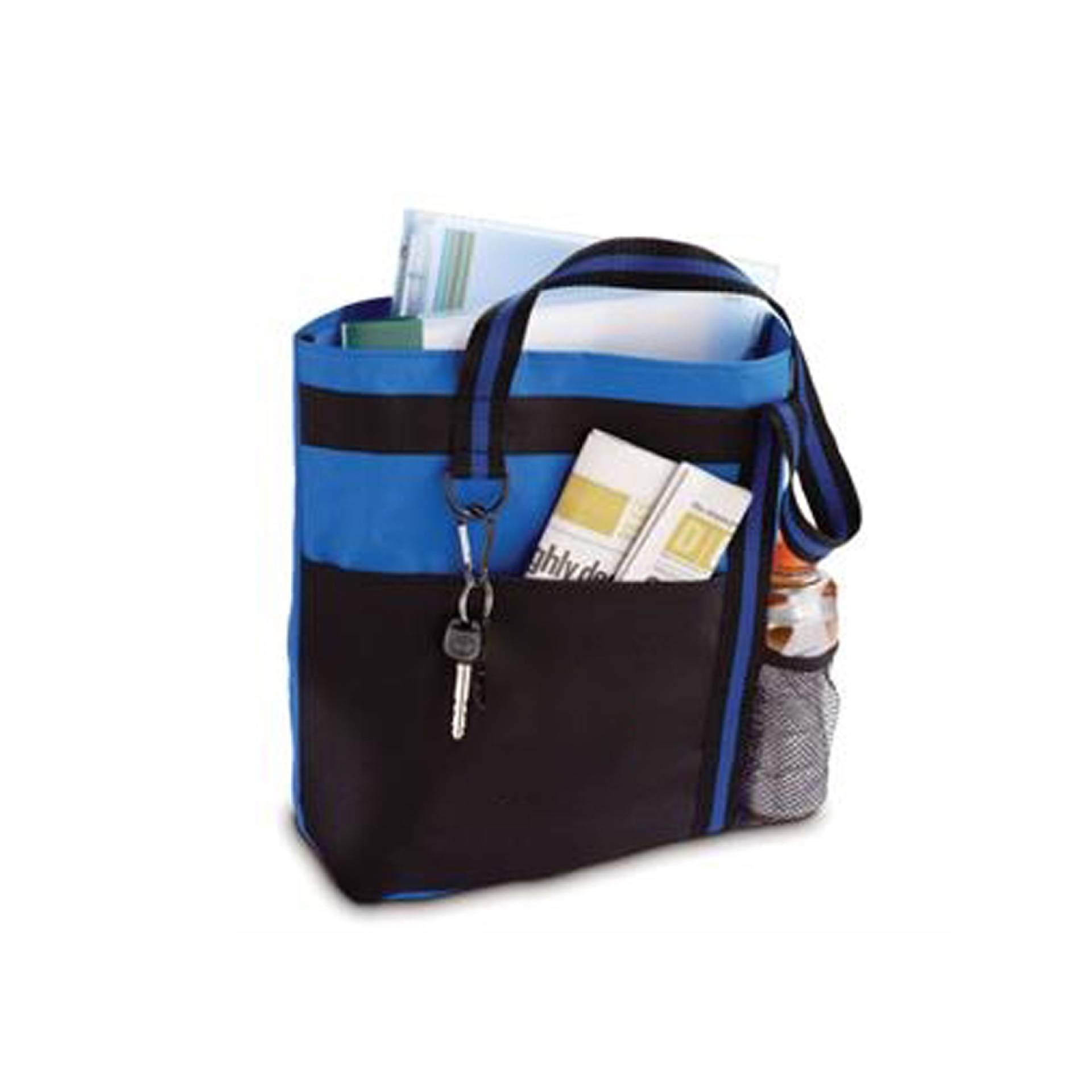 Shoulder Tote w/ Multiple Pockets and Zipper Closure, custom tote bag with logo imprint 2