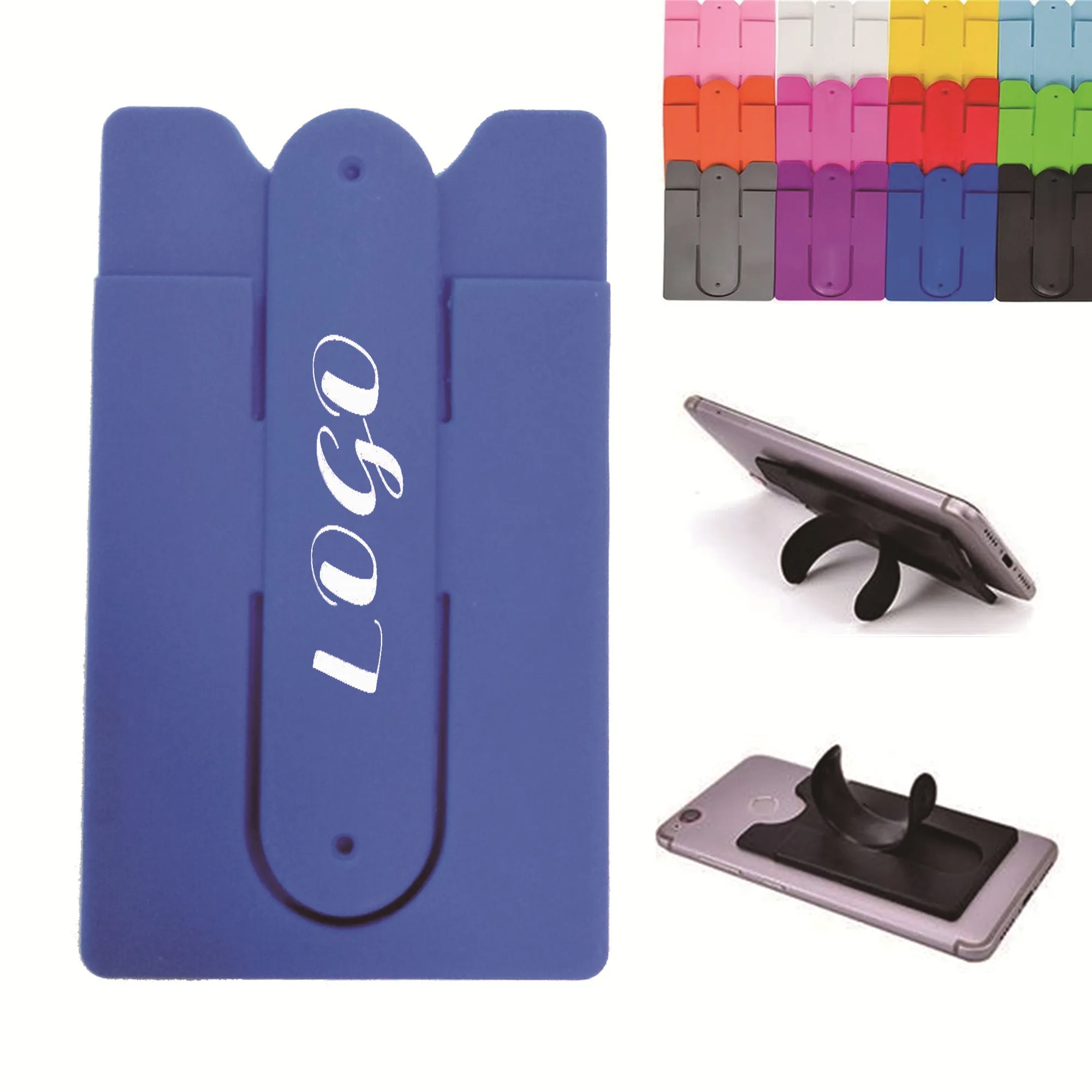 Silicone Kickstand Phone Card Wallet & Stand 1