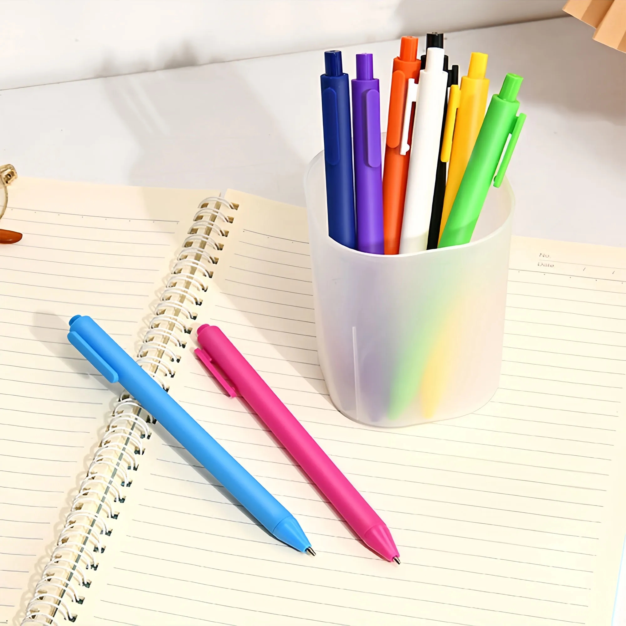 Trendy High-Quality Candy Color Retractable Student Gel Pens 5