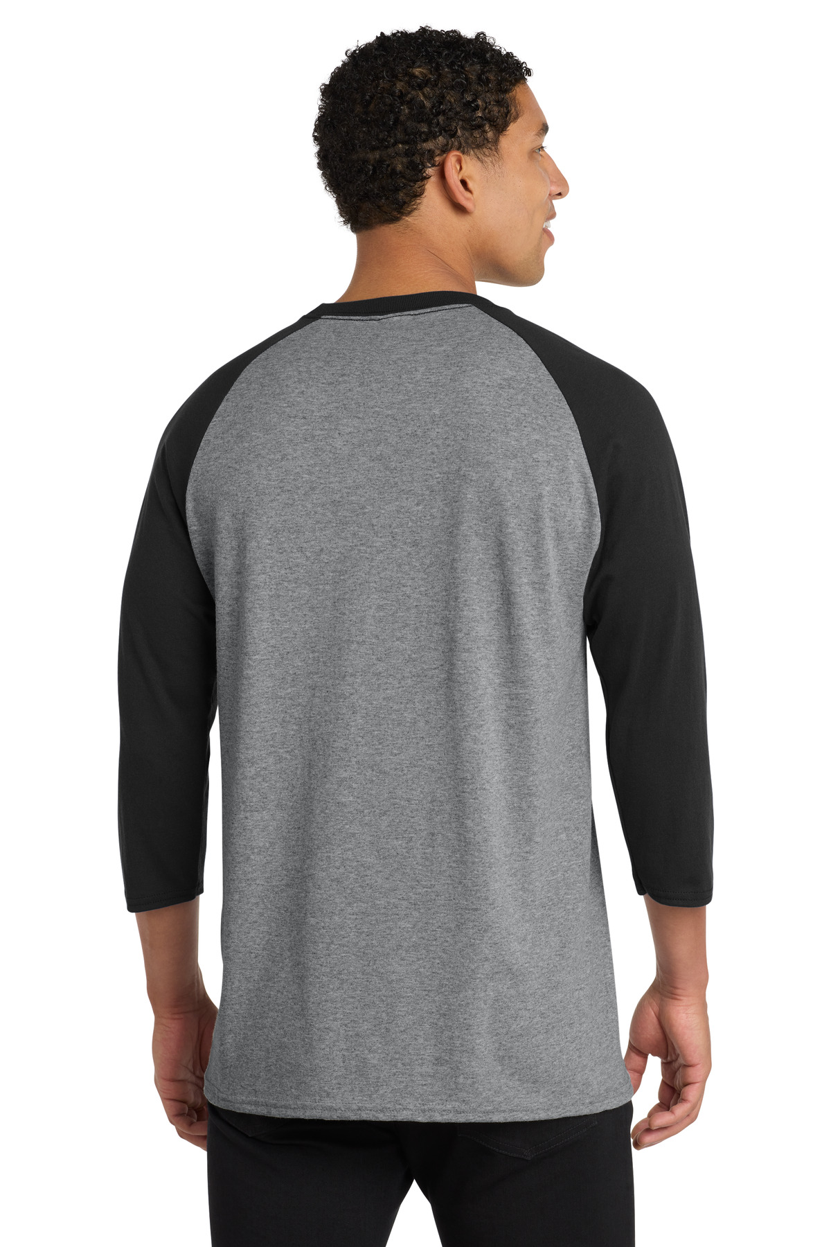Port & Co Core Blend 3/4-Sleeve Raglan Tee. PC55RS 2