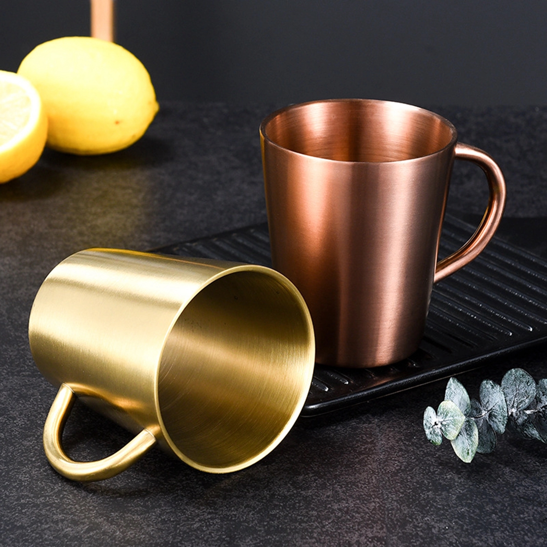 10 Oz. Stainless Steel Double Wall Wine Cup with Handle 2