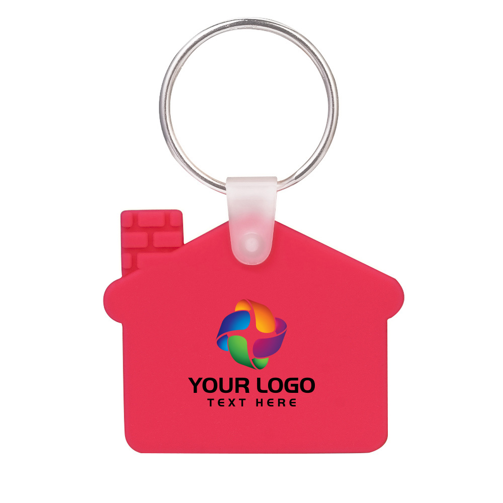 Custom House Shaped Silicone Keychain 22