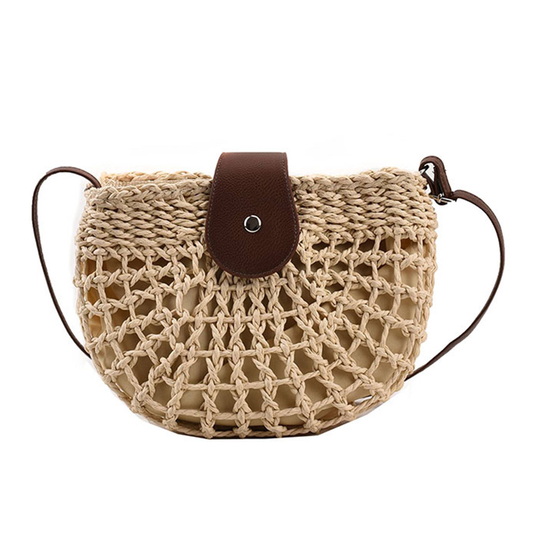 Jute Summer minimalist straw cross-body bag 2