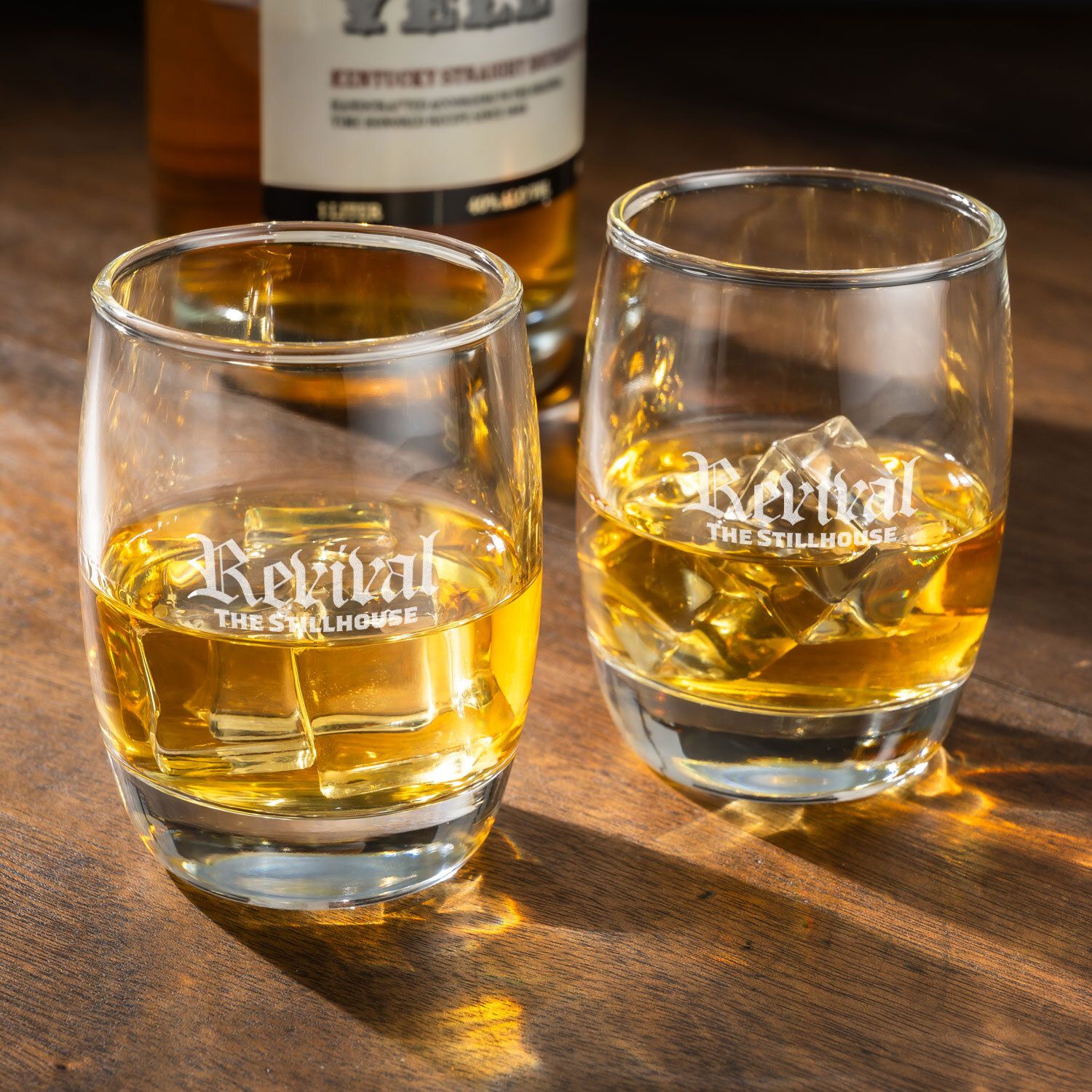 ETCHED WHISKEY GLASS 6 OZ