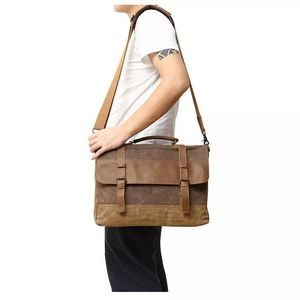 Canvas Leather Messenger Bag 3