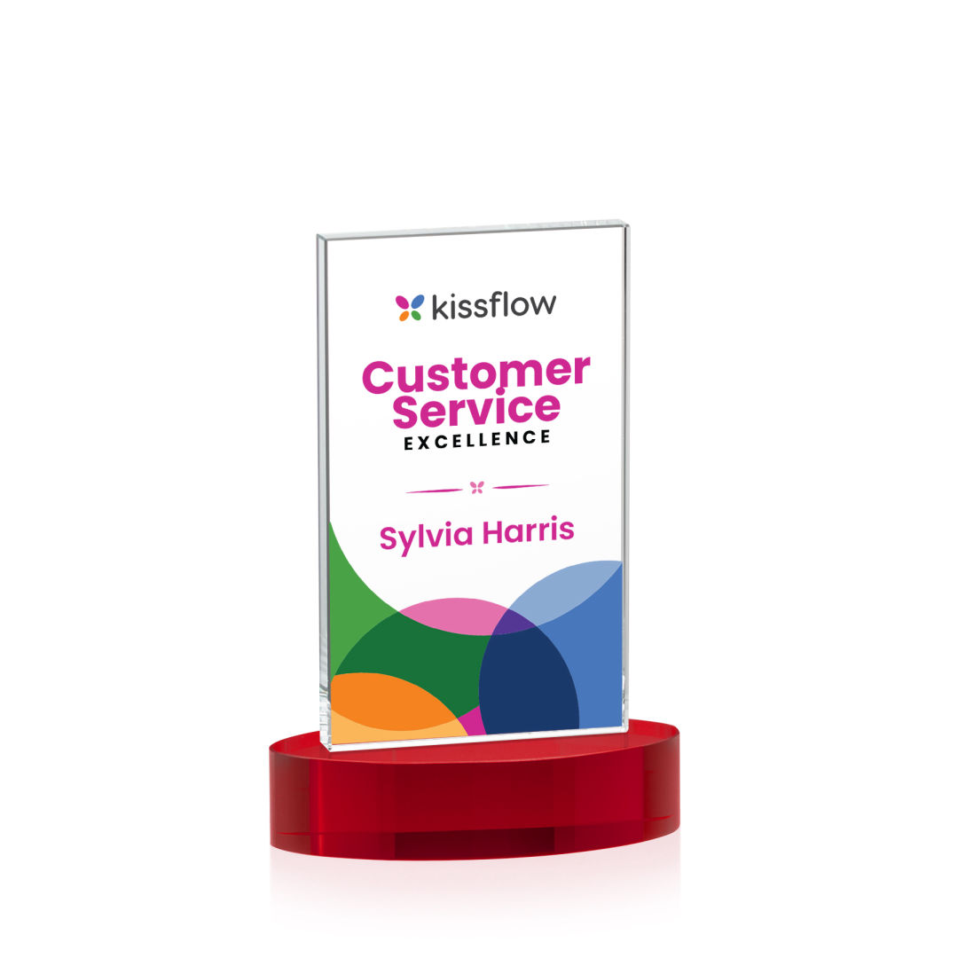 Heathrow VividPrint™ Award on Alberton Base - Red 5