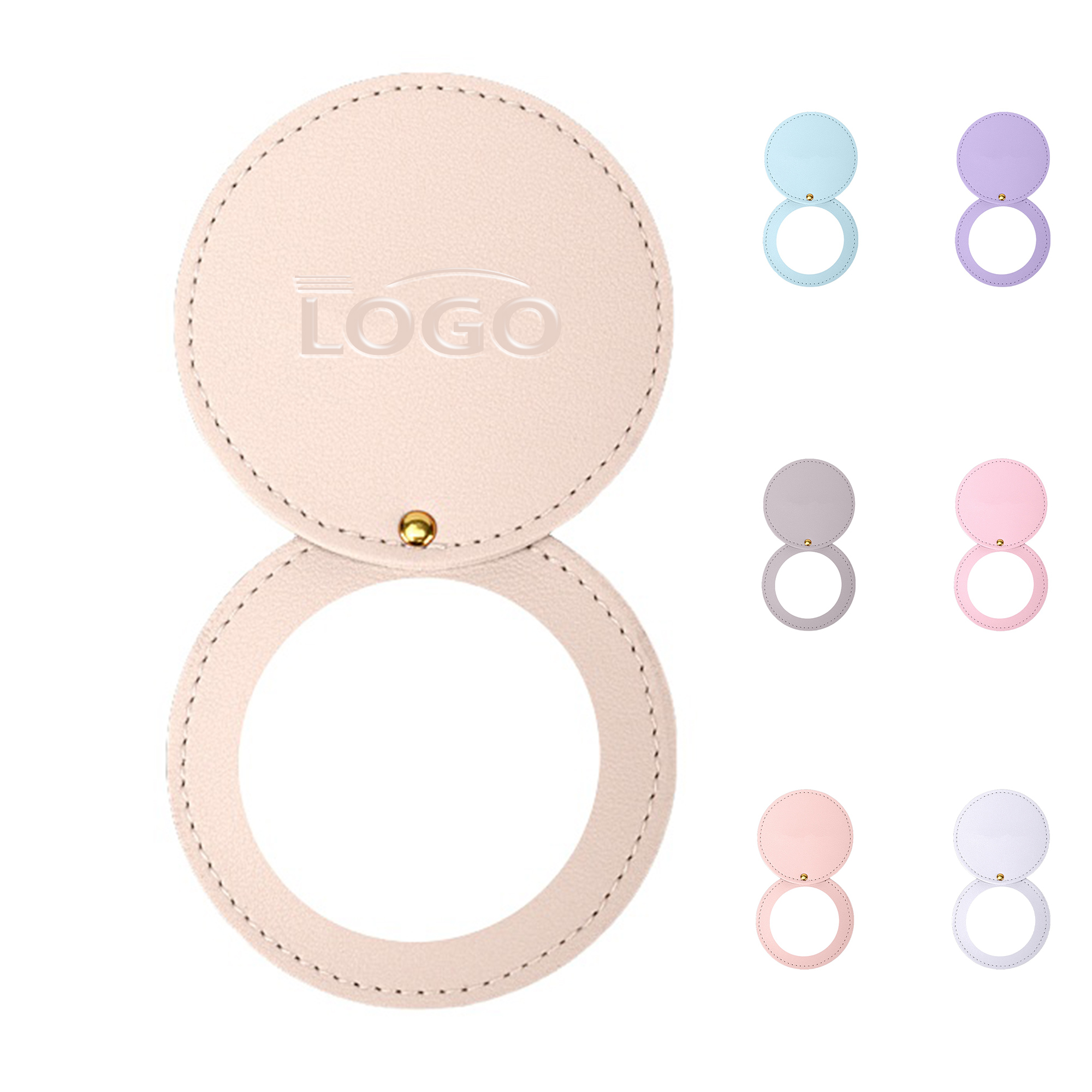 PU Leather Compact Mirror for Travel and Daily Use 1